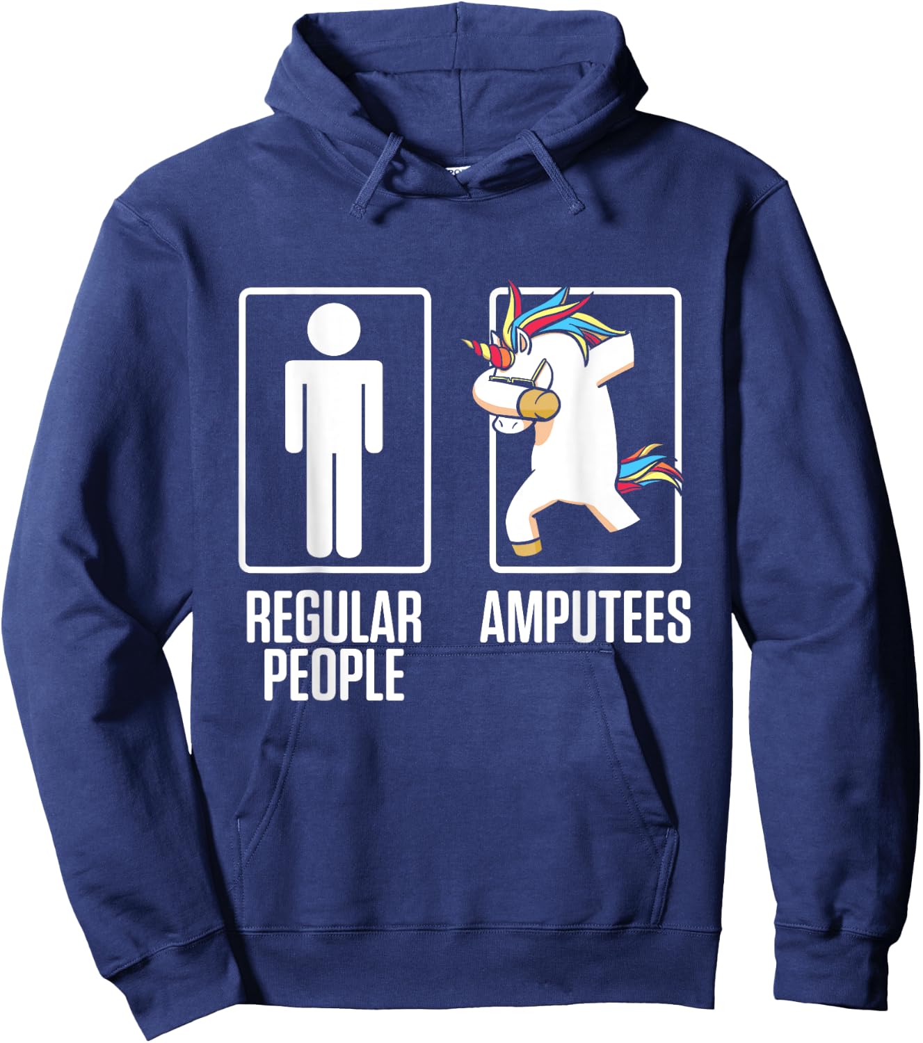 Amputee Humor Unicorn Leg Arm Funny Recovery Gifts Hoodie - Hoodie | Navy