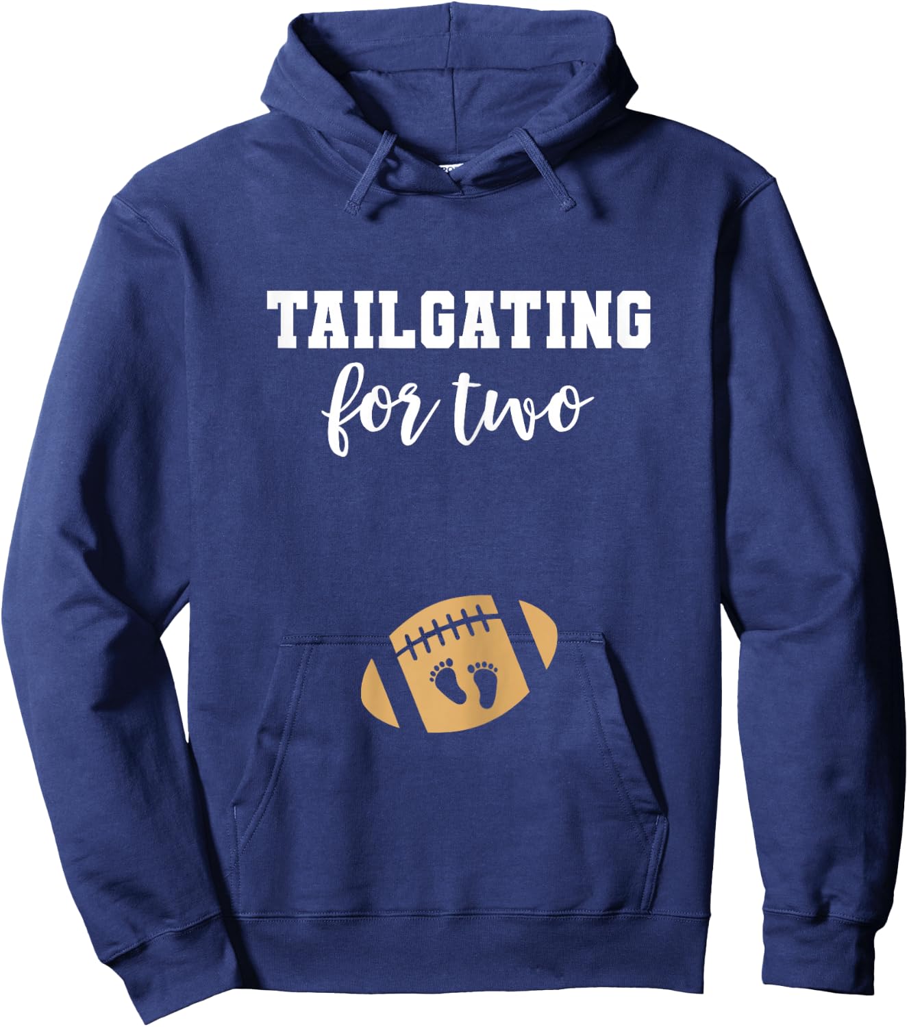 Football Pregnancy Announcement Fall Baby Reveal Hoodie - Hoodie | Navy