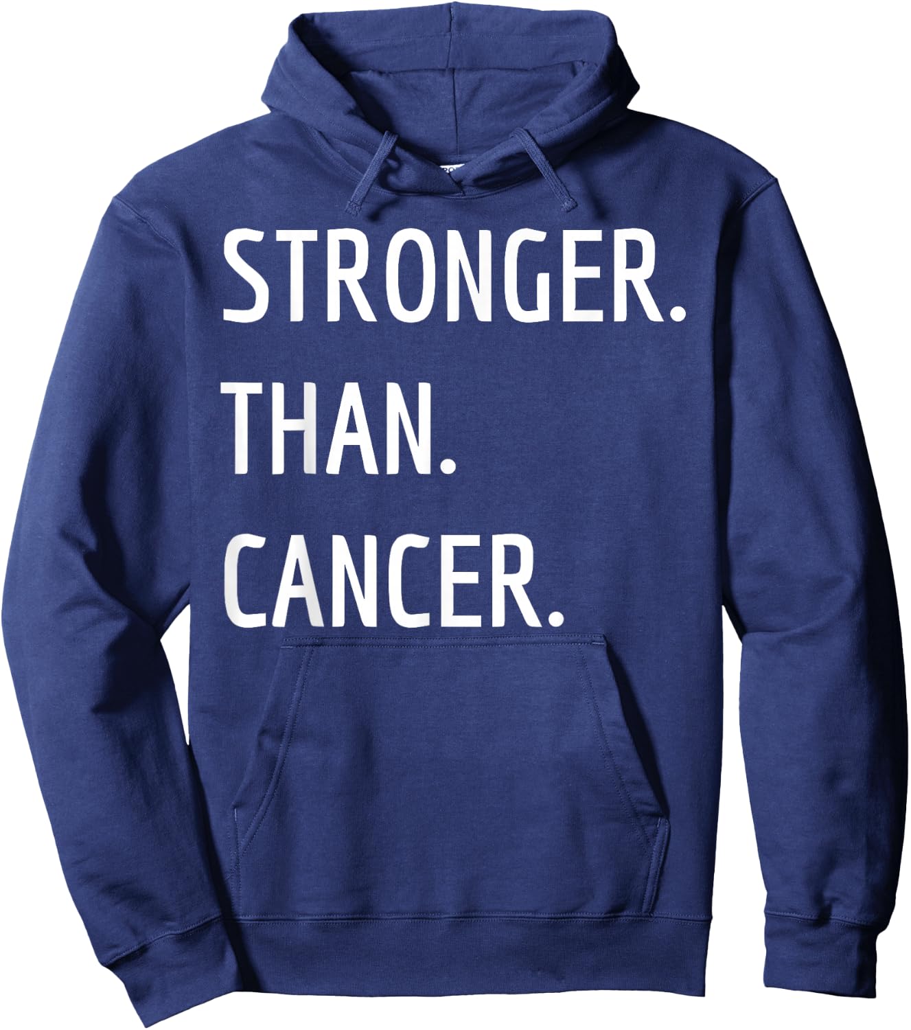 Stronger Than Cancer Awareness Chemo Survivor Gift Hoodie - Hoodie | Navy