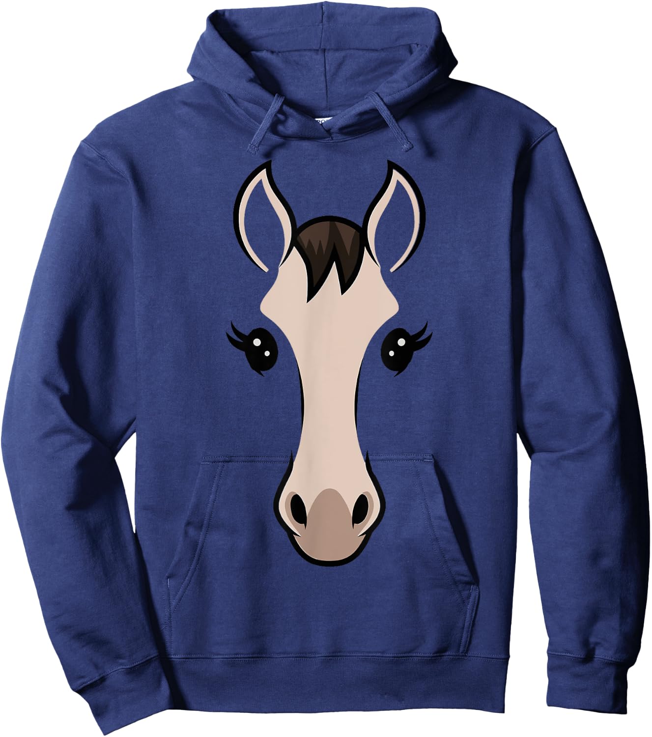 Horse Face Costume Kids Women Cute Halloween Themed Hoodie - Hoodie | Navy