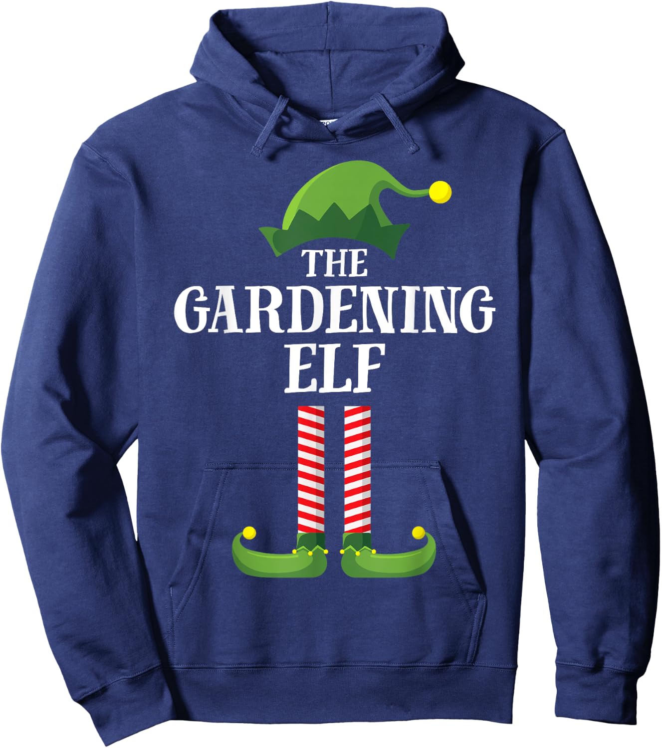 Gardening Elf Matching Family Group Christmas Party Pyjamas Hoodie - Hoodie | Navy