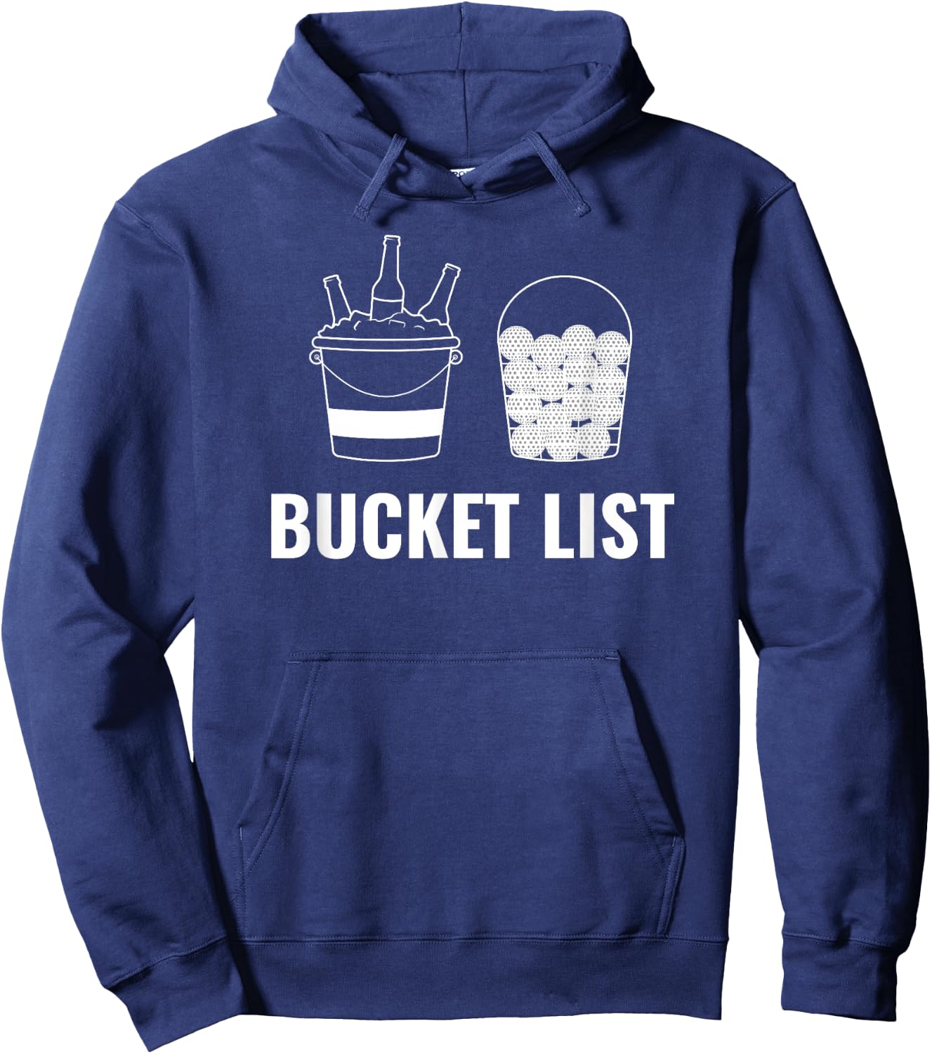 Play Golf Drink Beer Bucket List Funny Design Hoodie - Hoodie | Navy