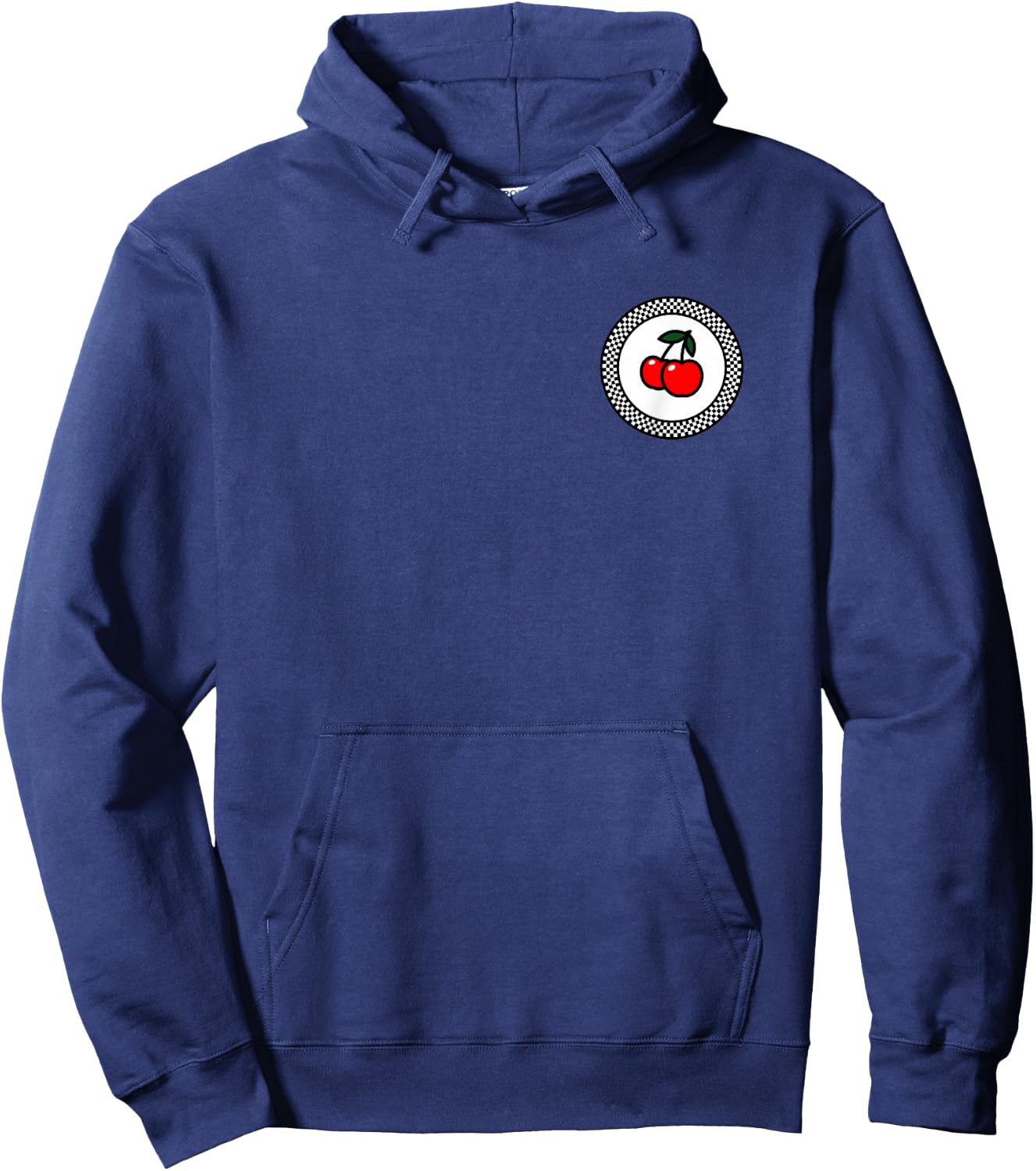 Rockabilly Retro Vintage Checkerboard Pattern Cherry Gift Hoodie - Hoodie | Navy