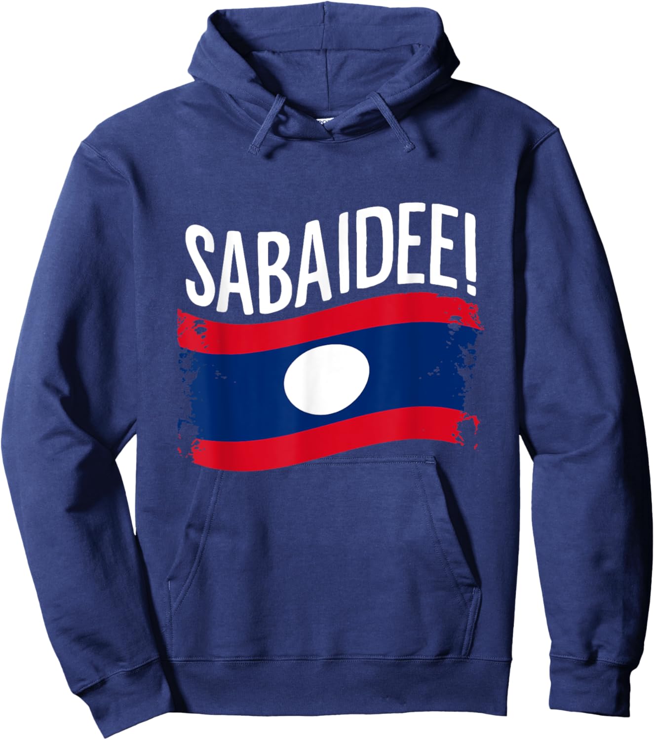 Sabaidee Laos Flag Greeting Laotian Culture Pride Hoodie - Hoodie | Navy