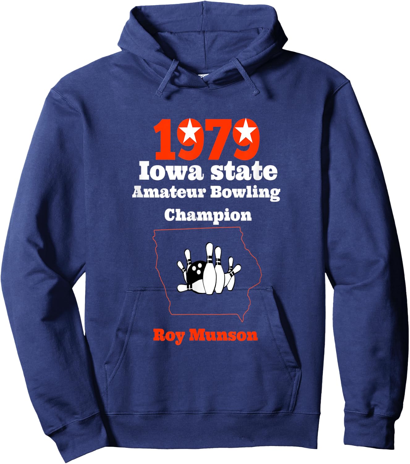 Funny Roy Munson king pin bowling t shirt Hoodie - Hoodie | Navy