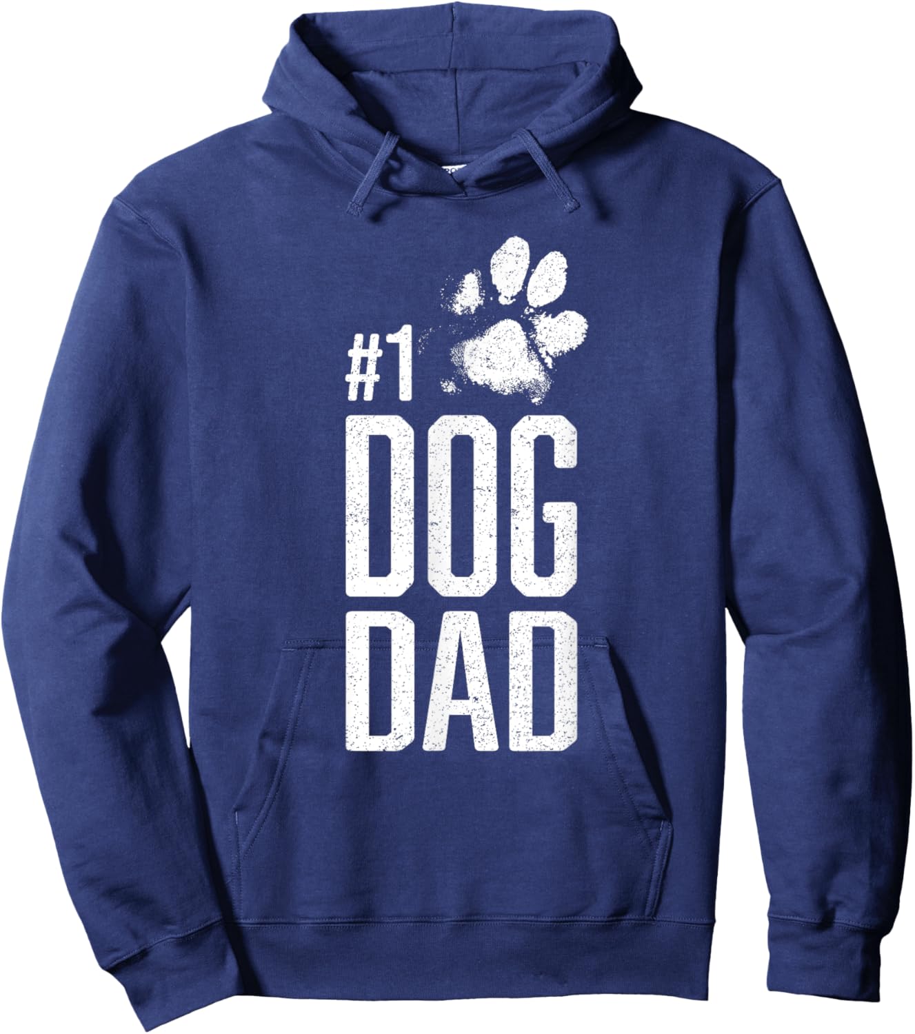 Number One Dog Dad - Father's Day Funny Dog Lover Women Kids Hoodie - Hoodie | Navy