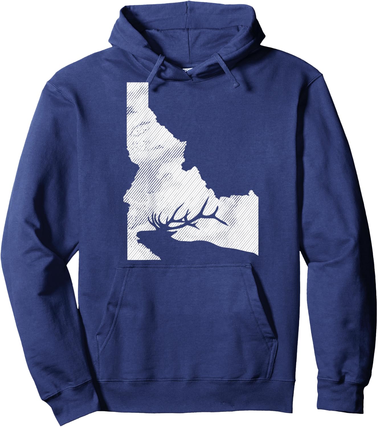 Idaho Elk Hunting (Print on Back) Hoodie - Hoodie | Navy