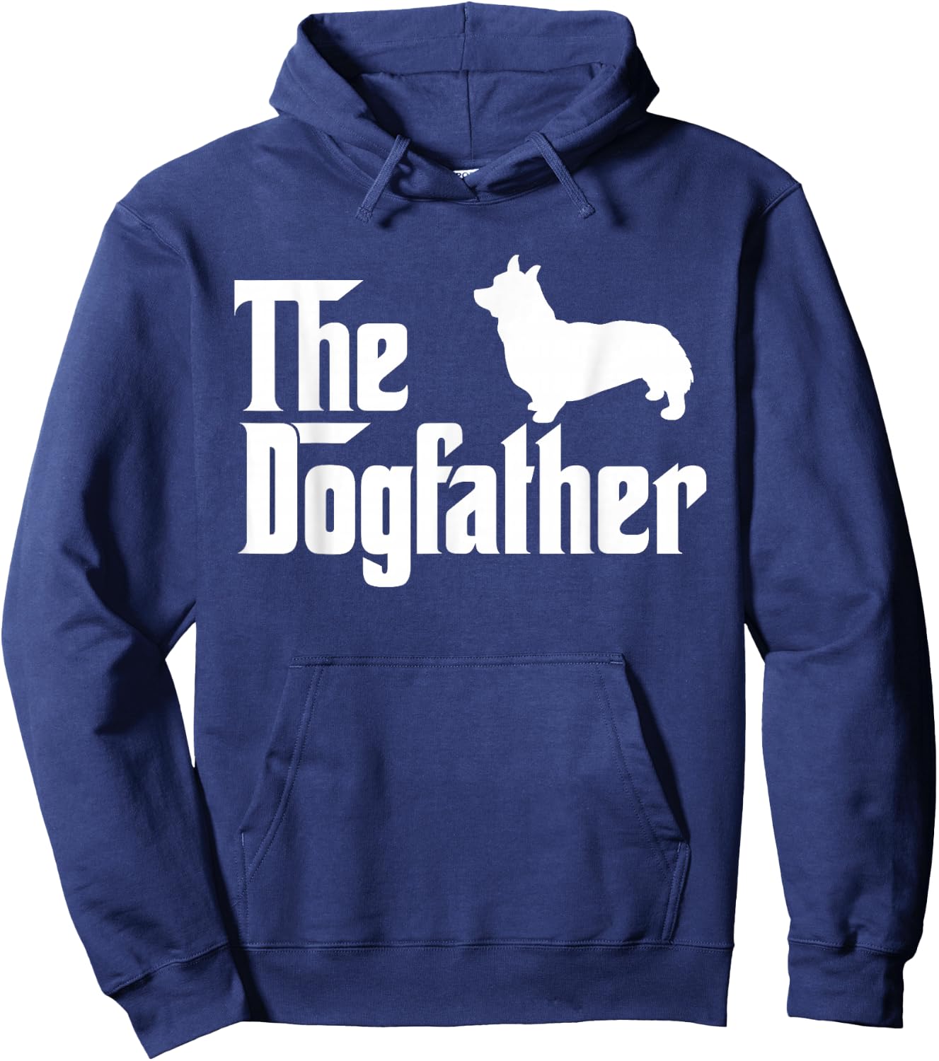 Funny The Dogfather T Shirt | Gift T Shirt for Corgi Lovers Hoodie - Hoodie | Navy