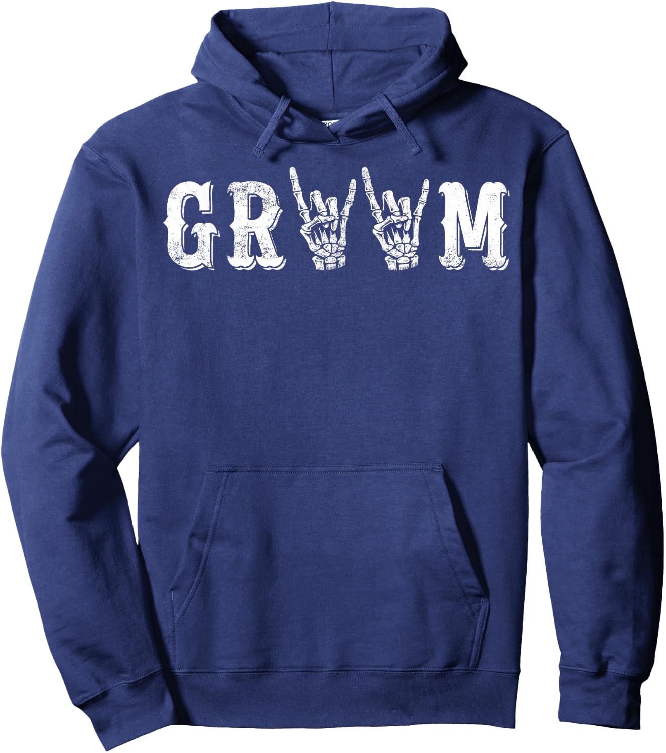 Wedding Groom Halloween Costume, Rock Skeleton Hand Hoodie - Hoodie | Navy