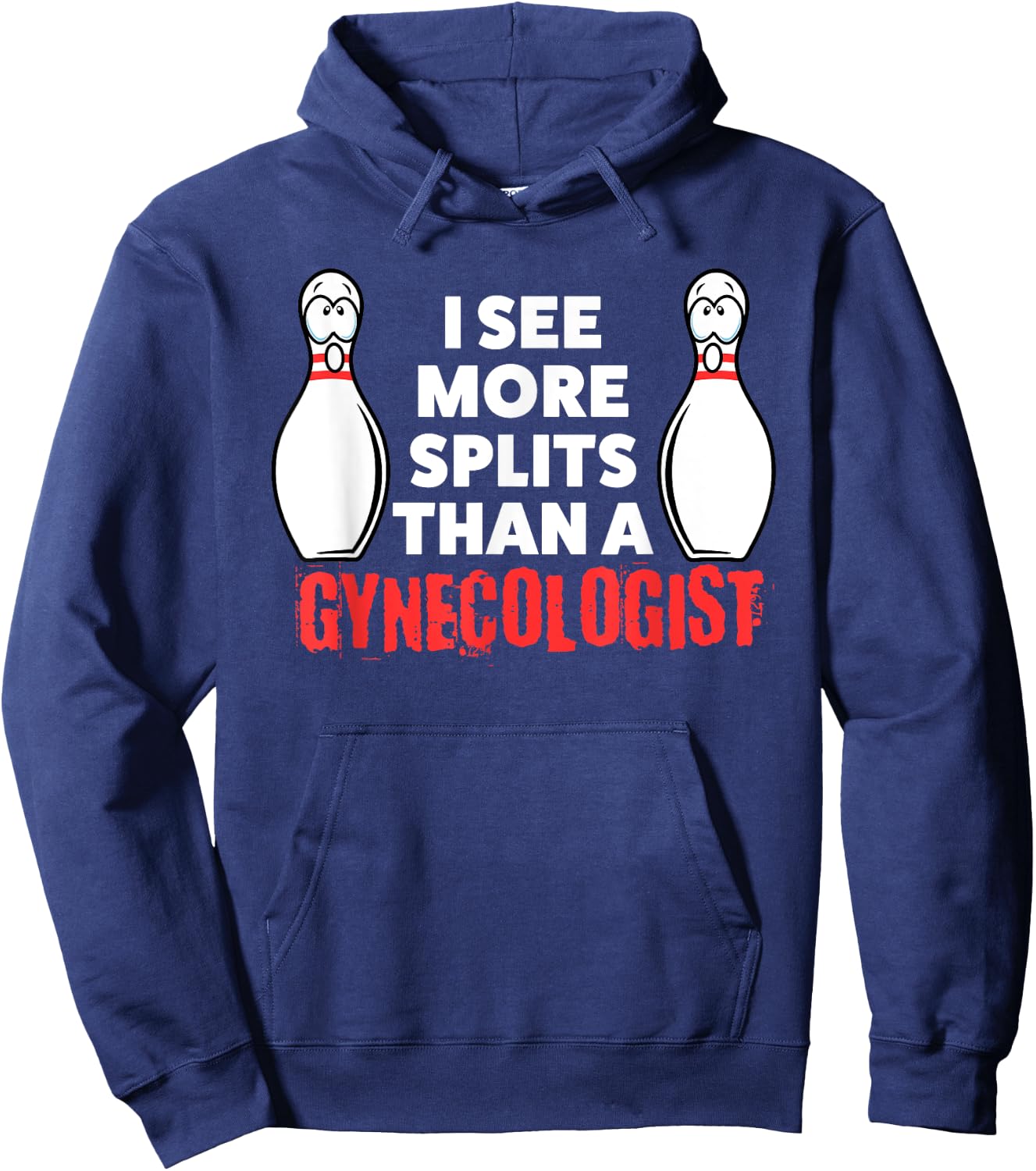 Funny Bowling Shirt Husband Or Adults Hoodie - Hoodie | Navy