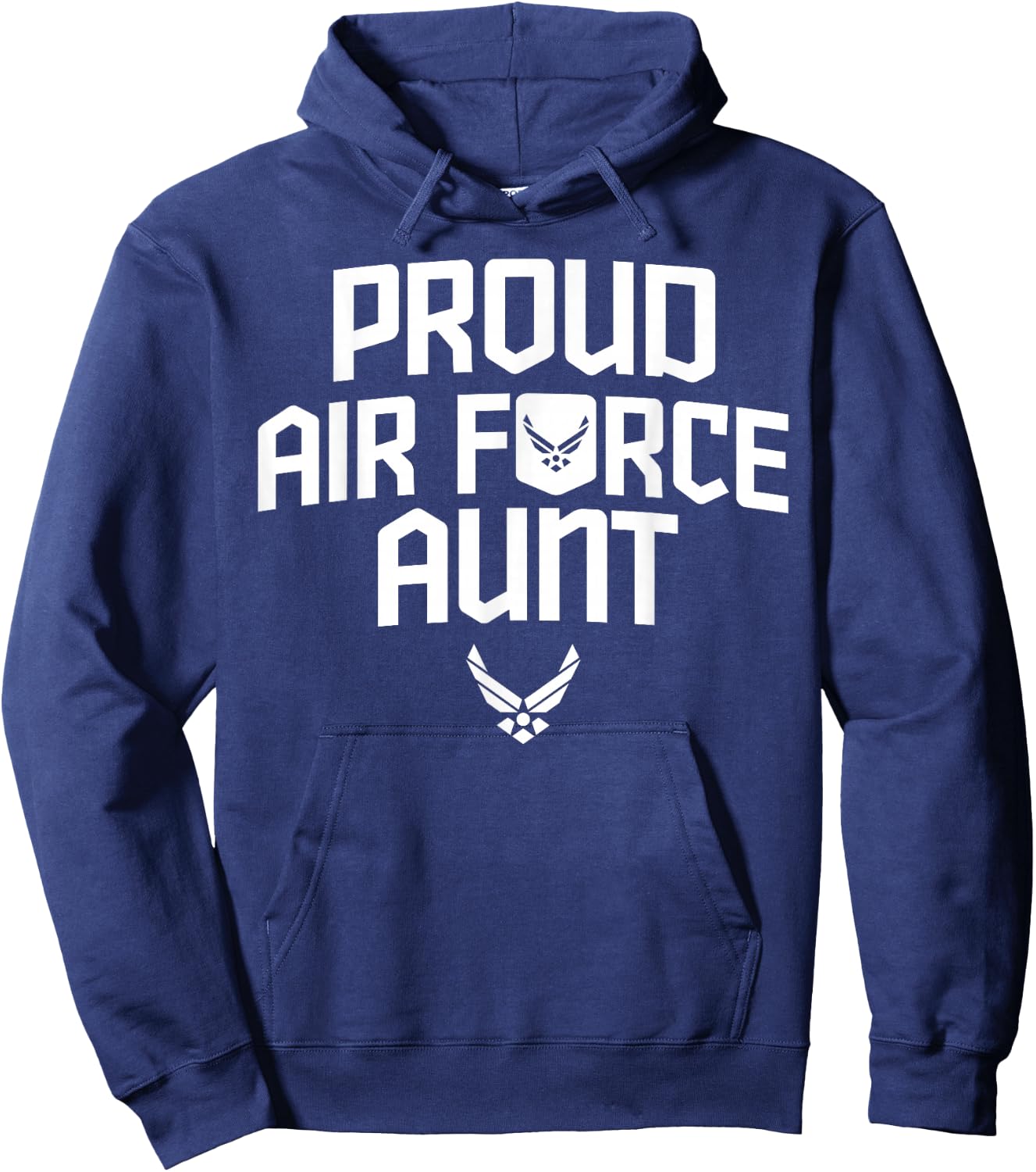 Proud Air Force Aunt Shirt Military Veteran Gift Hoodie - Hoodie | Navy