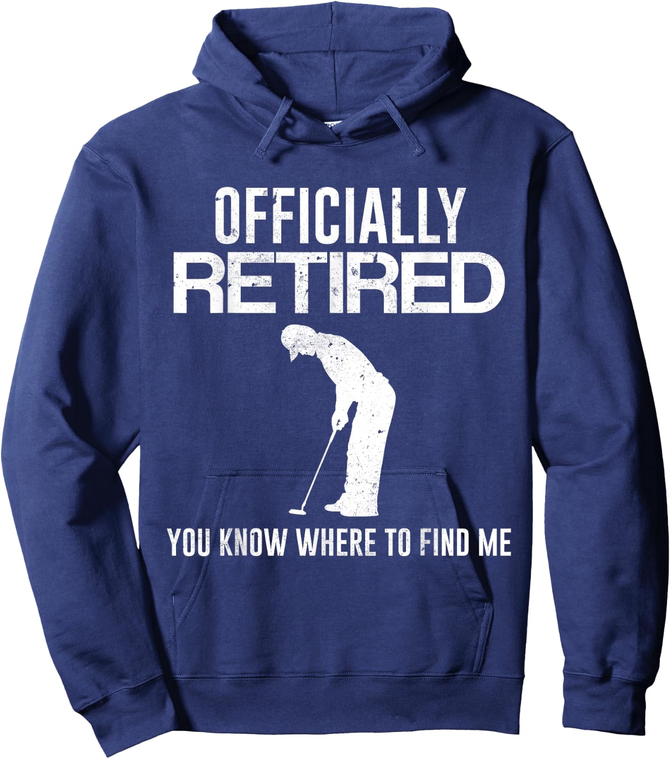 Officially Retired Gift Golf Dad Golfing Retirement Golfer Hoodie - Hoodie | Navy