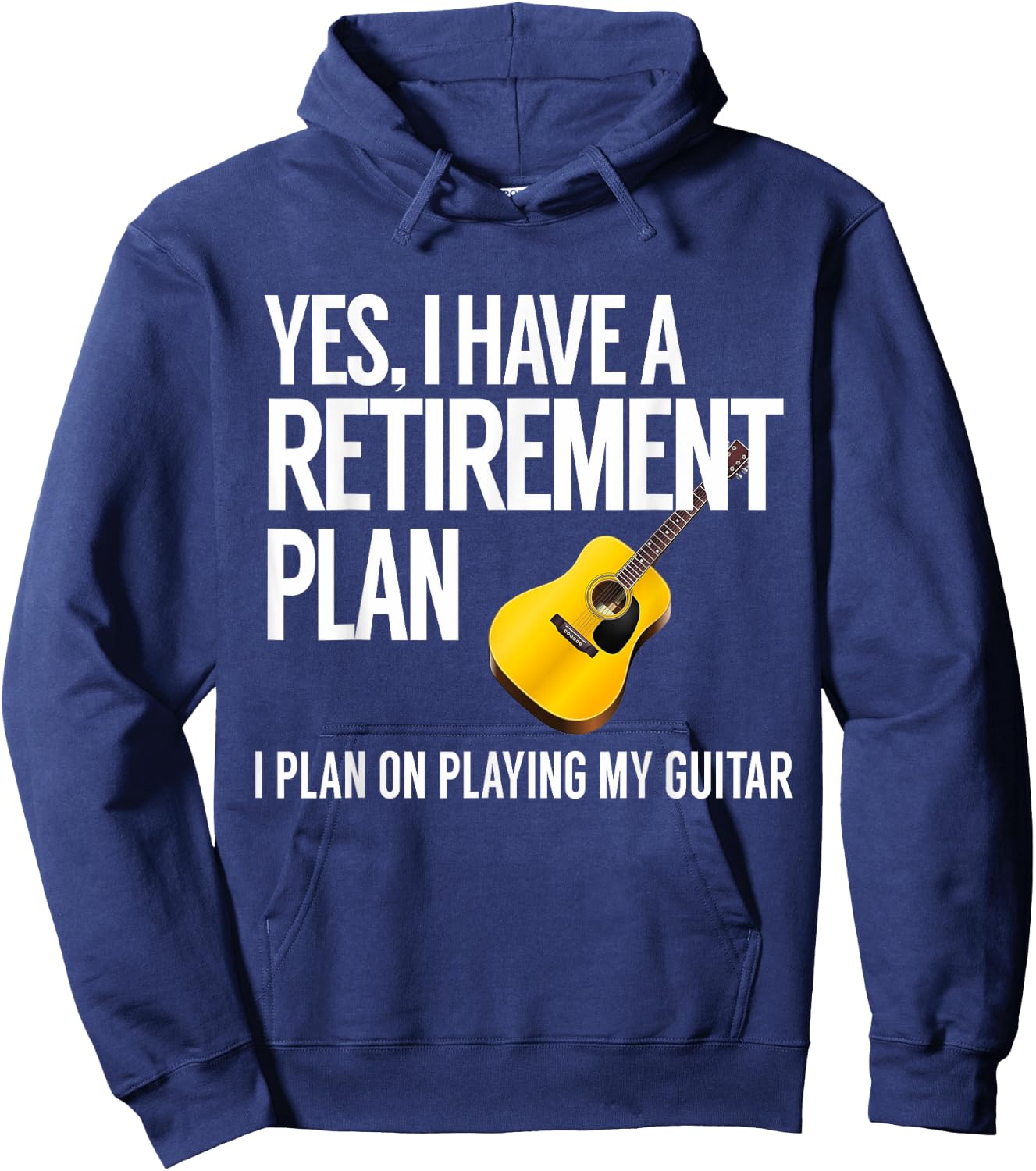 Funny Guitar Player Retirement Gift Hoodie - Hoodie | Navy