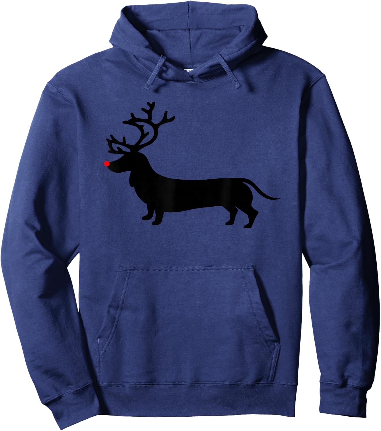Dachshund Christmas Reindeer Wiener Dog Family Mom Dad Hoodie - Hoodie | Navy
