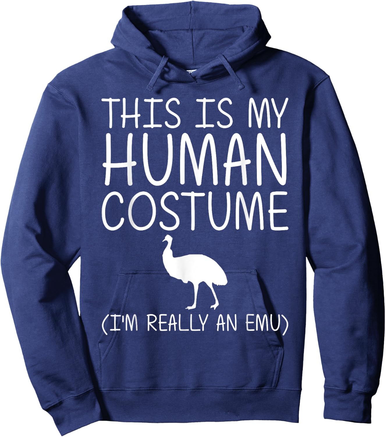 Emu Easy Halloween Human Costume Ostrich Bird Rhea DIY Gift Hoodie - Hoodie | Navy