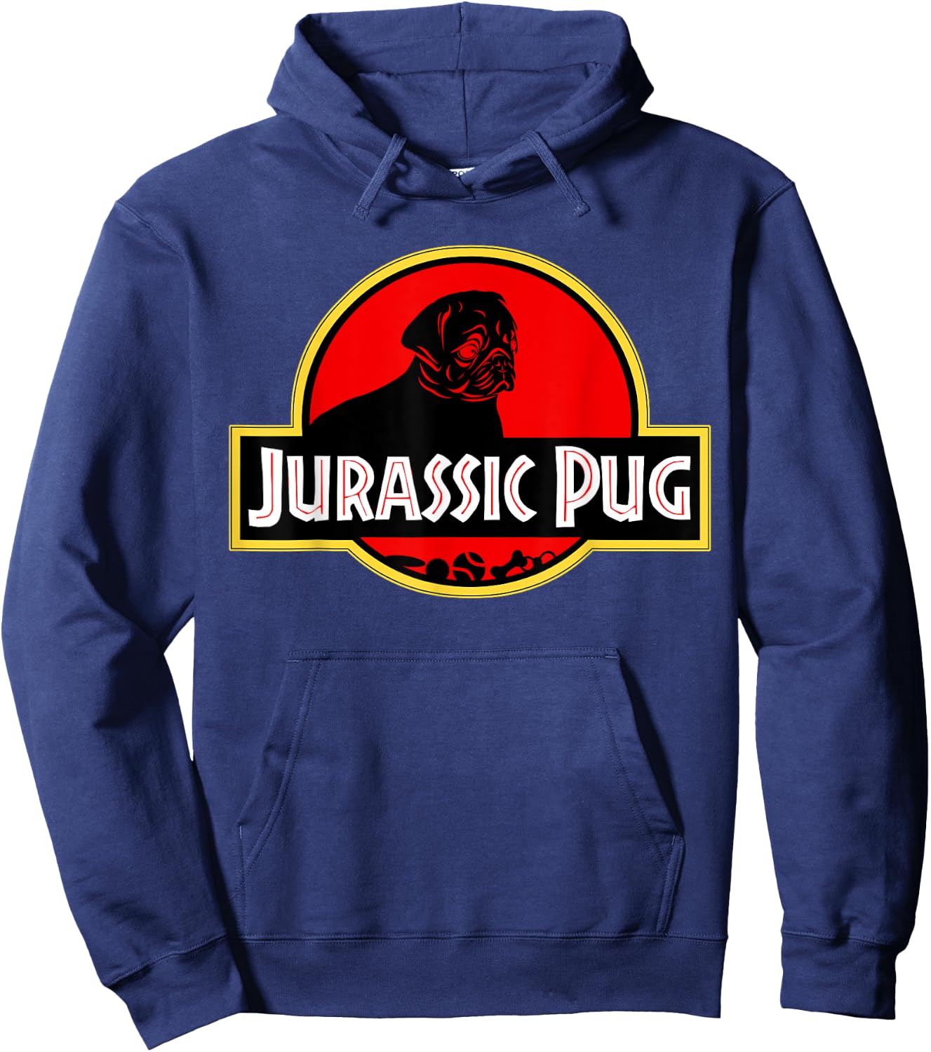 Funny Pug - Jurassic Pug for Dog lovers to Halloween Hoodie - Hoodie | Navy