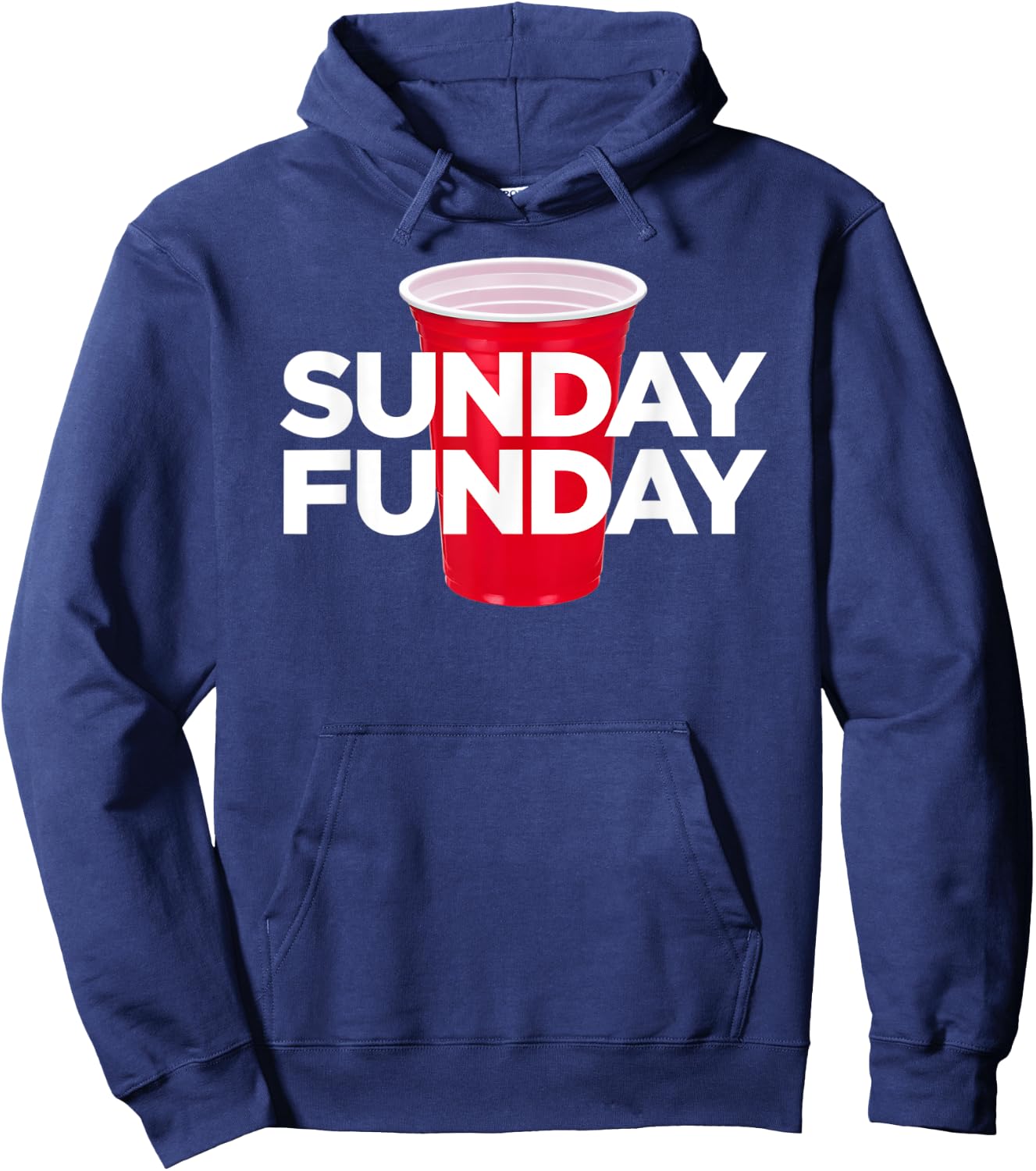 Sunday Funday - Plastic Red Cup Football Party Hoodie - Hoodie | Navy