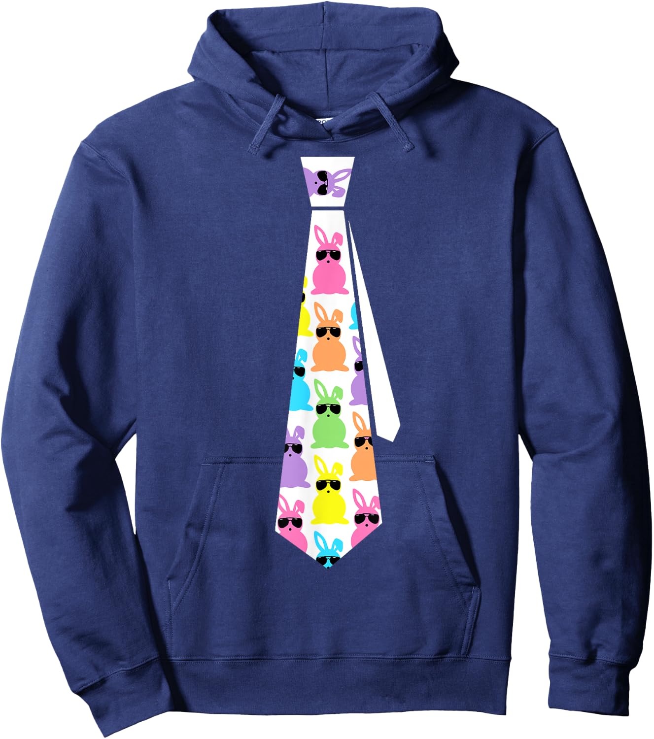 Easter Bunny Tie Funny Graphic for Boys Toddlers Men Hoodie - Hoodie | Navy