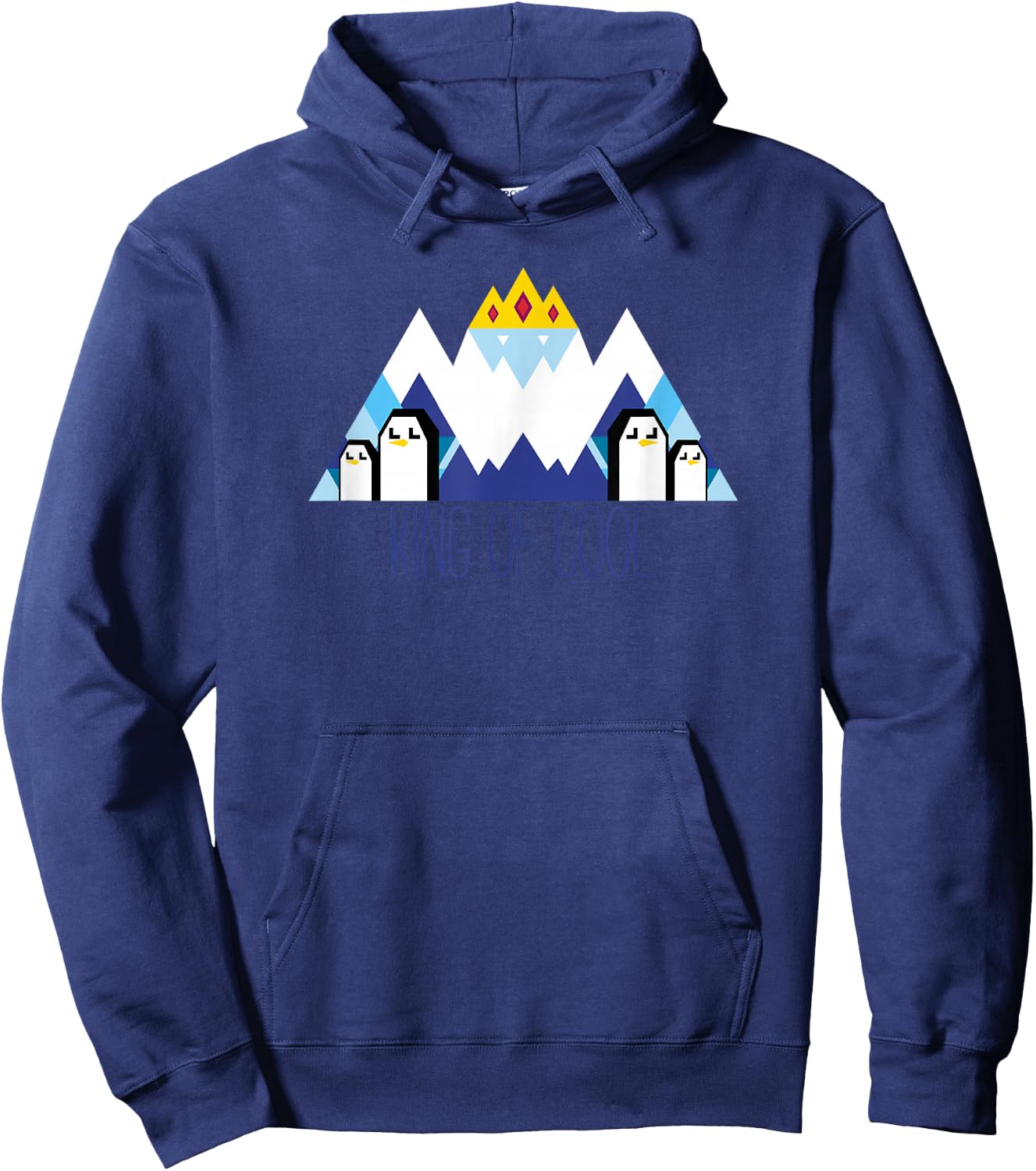 Cartoon Network Adventure Time Ice King Geo , Boys, -Adults, -Kids, Short Sleeve, Blue, Small Hoodie - Hoodie | Navy