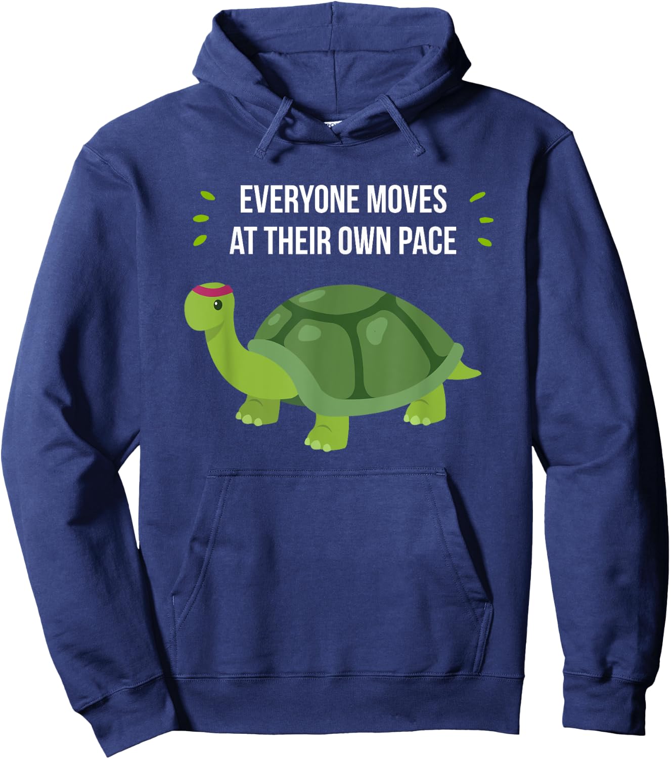 Funny Turtle Motivational Running Hoodie - Hoodie | Navy