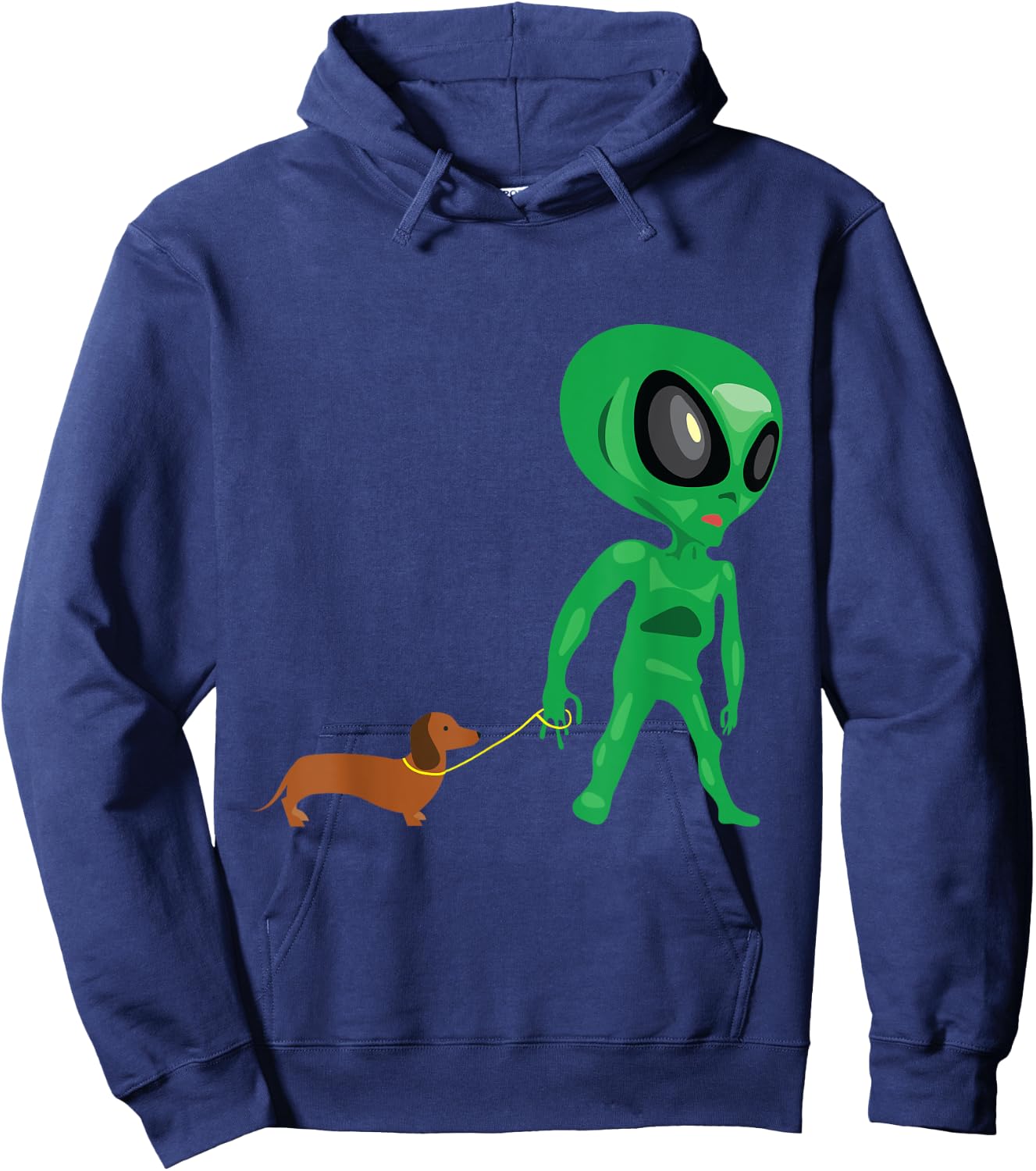 Funny Dachshund Alien Wiener Dog Women Hoodie - Hoodie | Navy