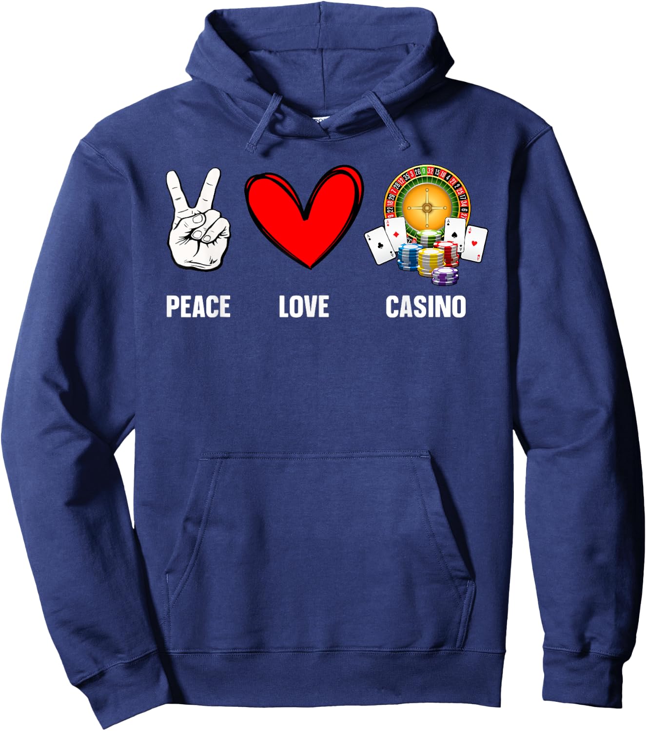Funny Casino Design Women Gambling Lover Gambler Hoodie - Hoodie | Navy