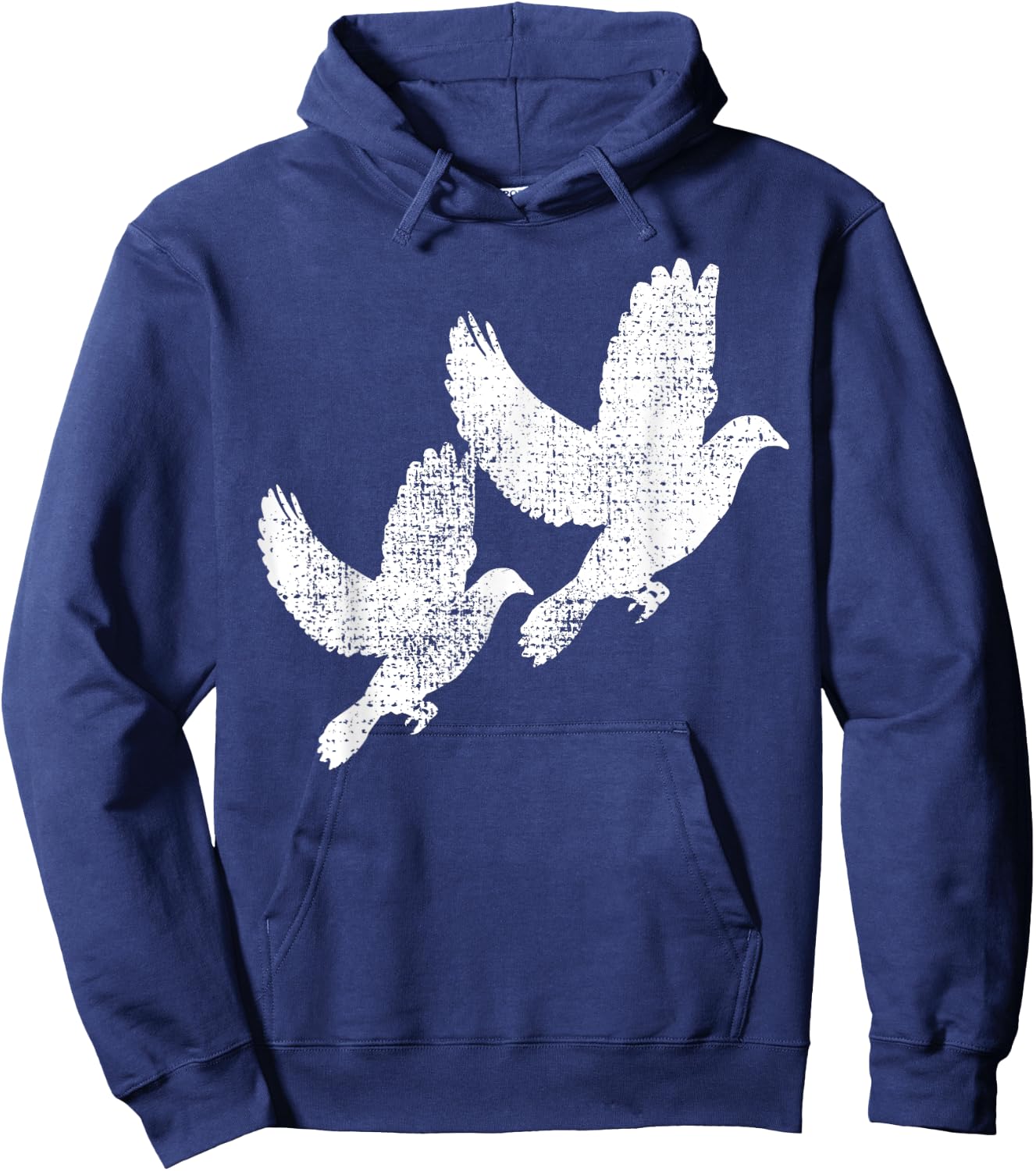 Dove Vintage Flying Two Pigeon Bird Gift Hoodie - Hoodie | Navy