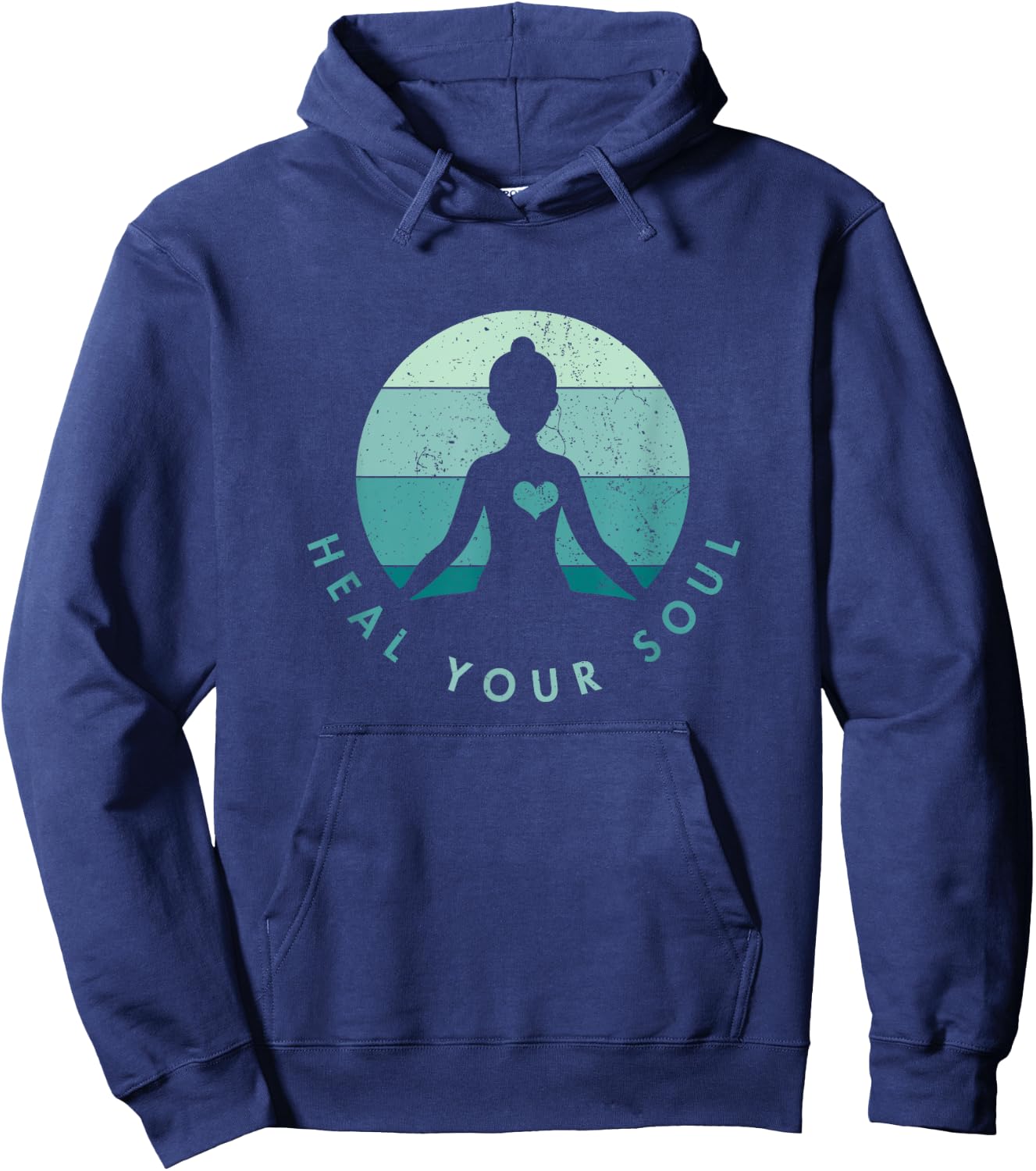 Yoga Meditation - Heal Your Soul Peace Hoodie - Hoodie | Navy