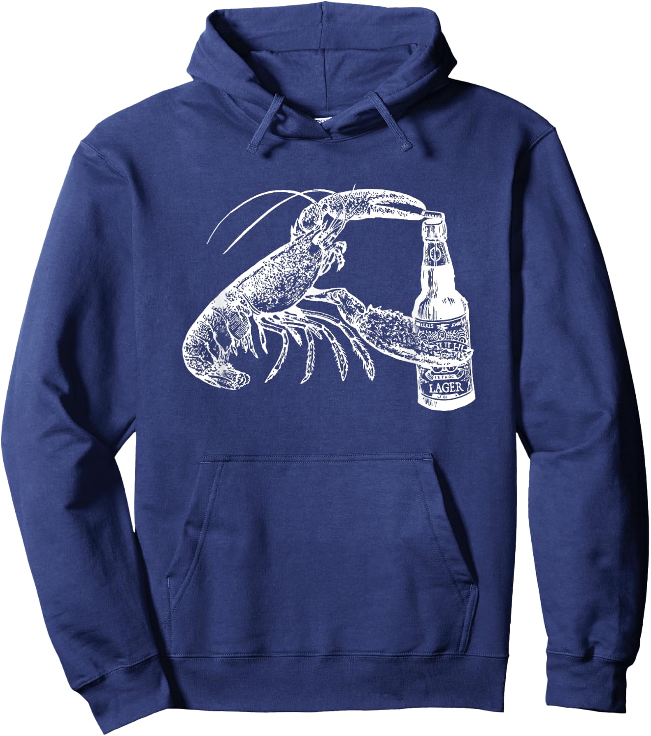 Hummer Beer Drinking Funny Spirit Animal Lobster Gift Hoodie - Hoodie | Navy