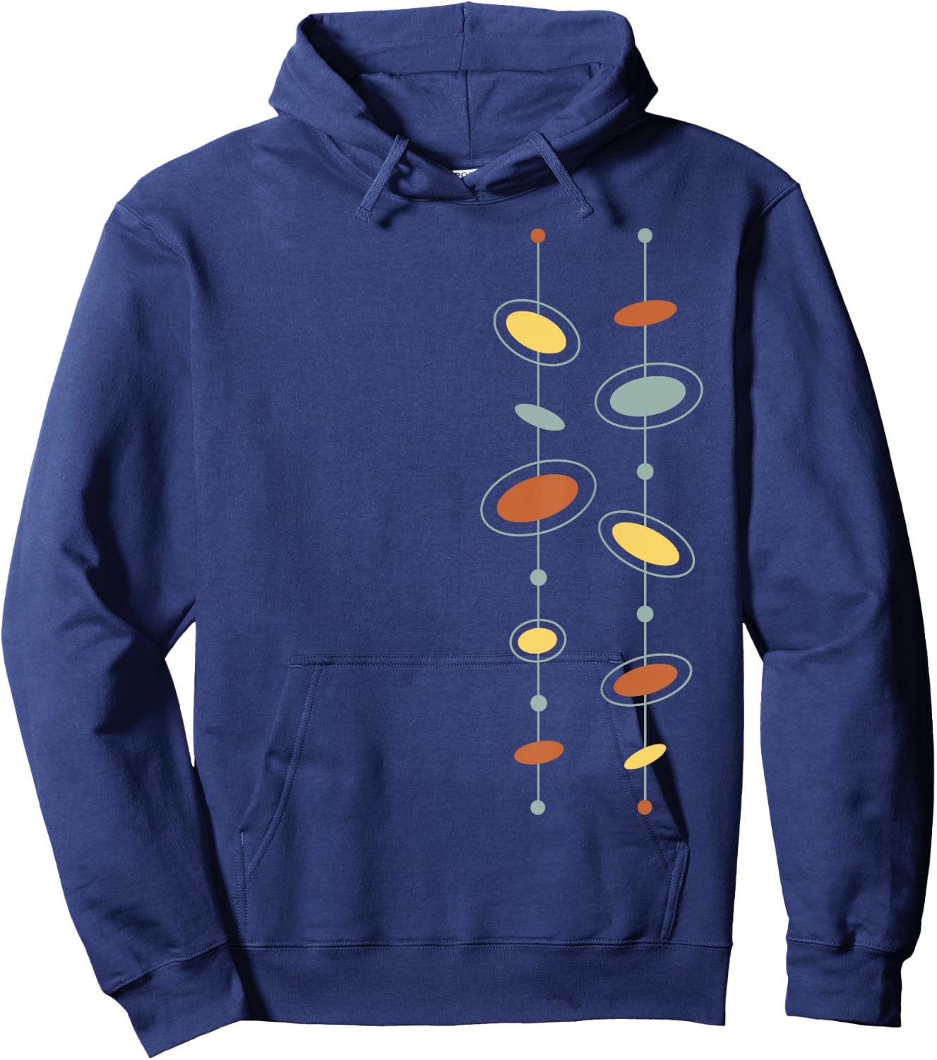 Atomic Age Mid Century Modern Pattern Hoodie - Hoodie | Navy