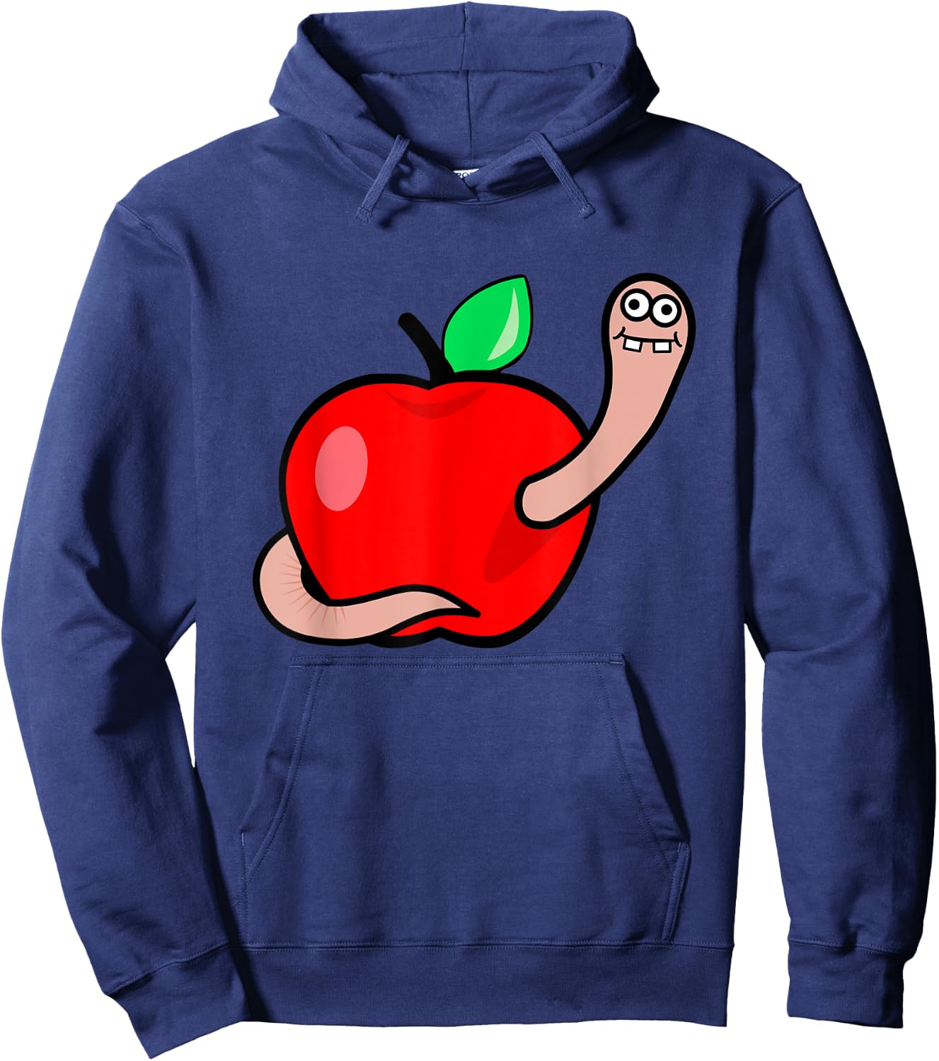 Worm in apple Gift shirt Hoodie - Hoodie | Navy