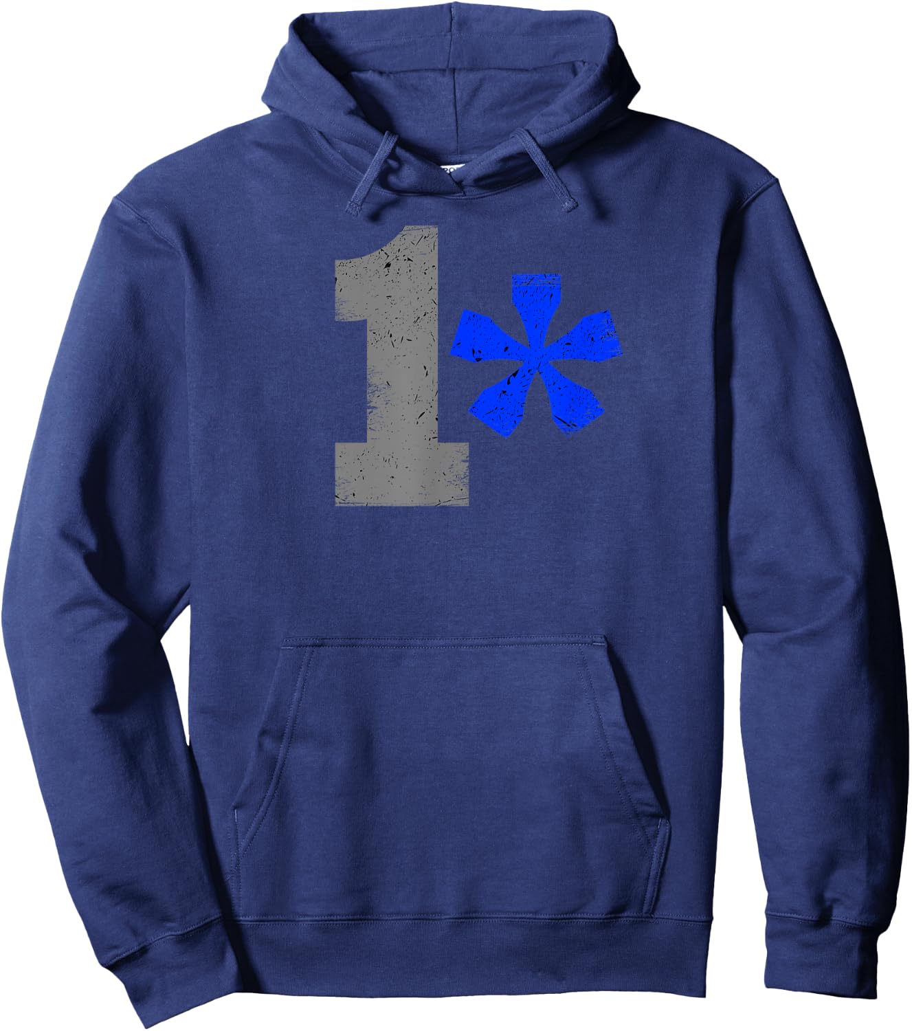 Police Officer Gift 1 Asterisk Thin Blue Line Hoodie - Hoodie | Navy