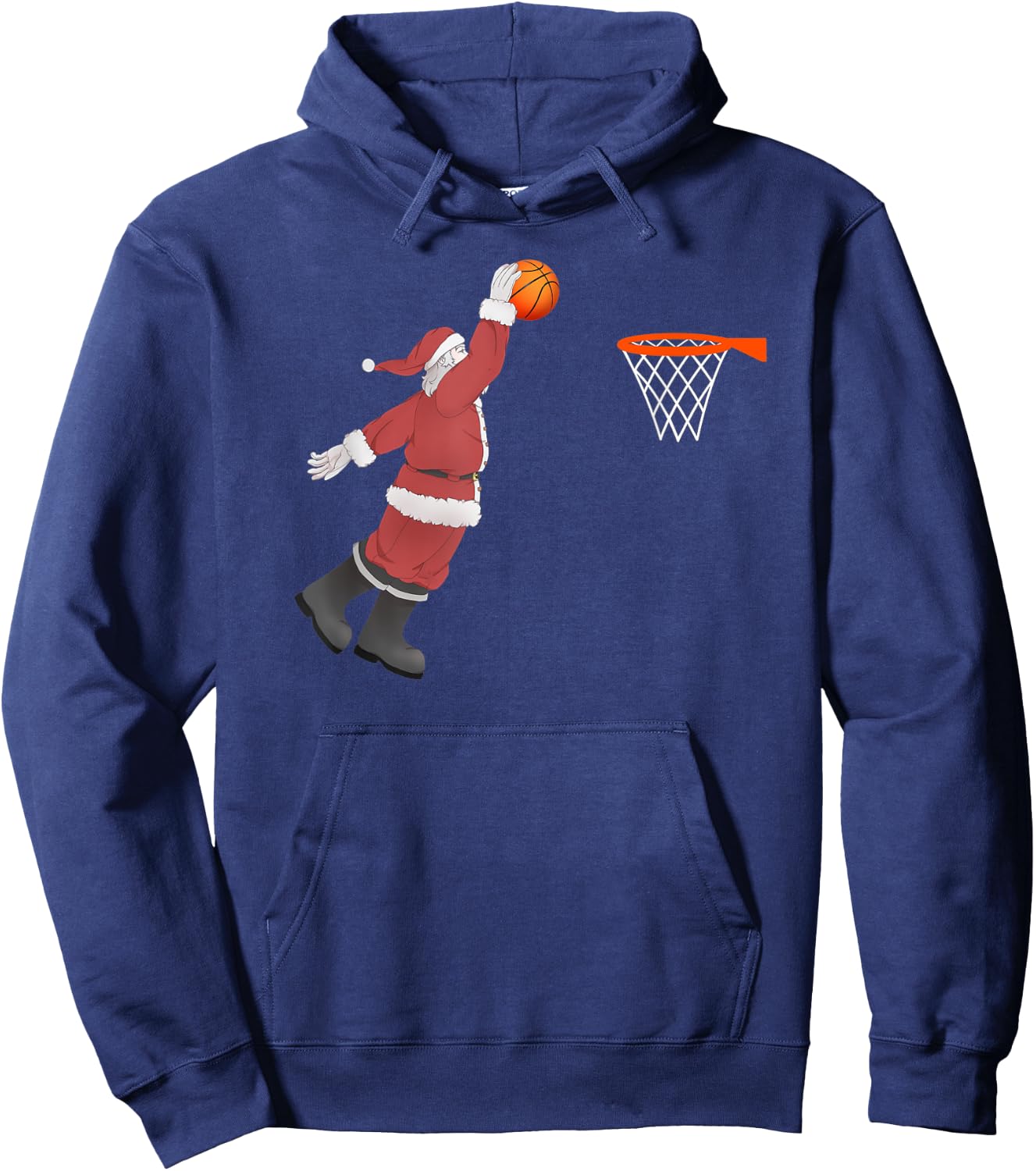 Dunking Santa Basketball Shirt for Christmas - Dunk! Hoodie - Hoodie | Navy