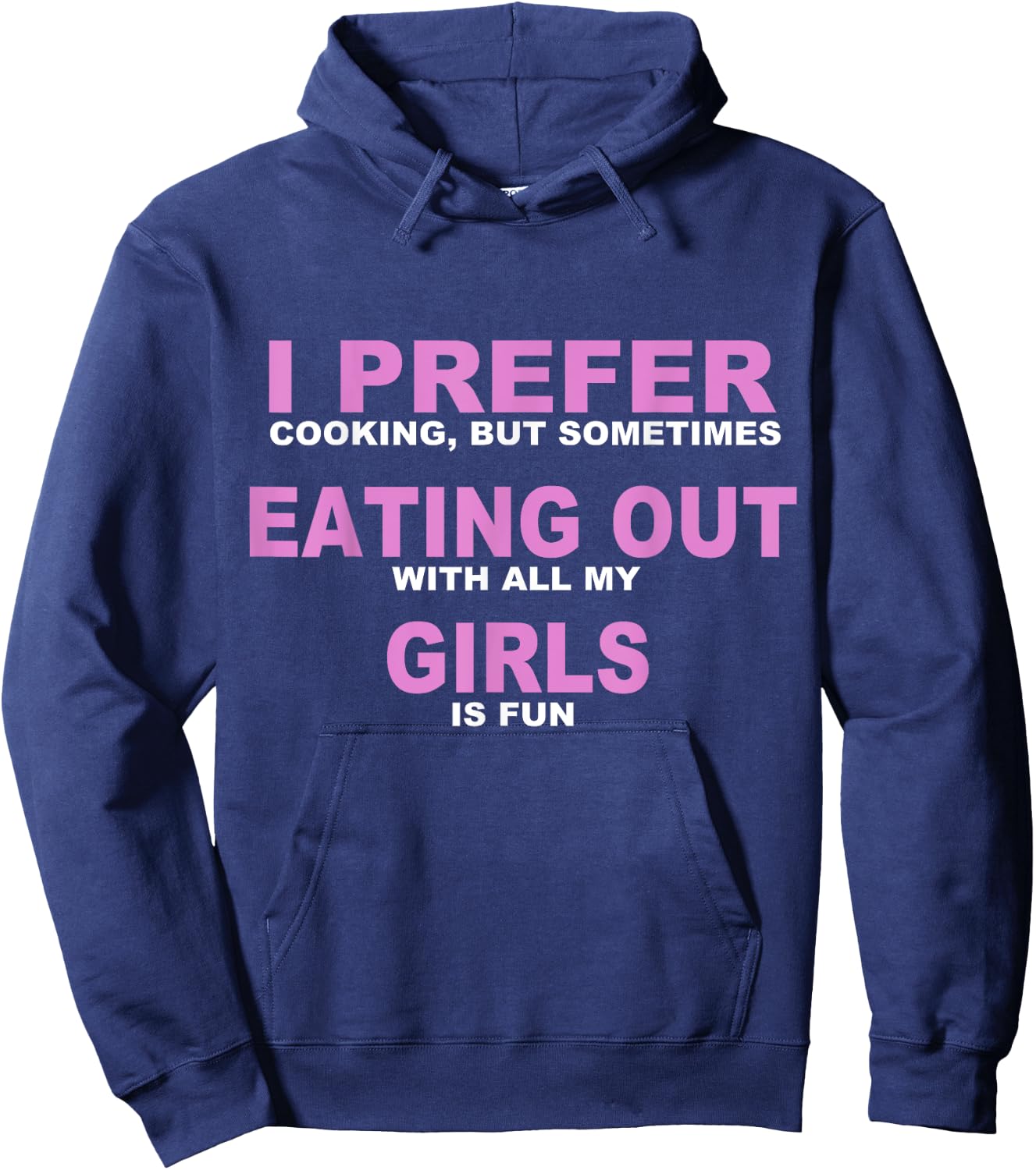 AardvarkApparel Classic Fit Black Funny Lesbian Quote Hoodie - Hoodie | Navy