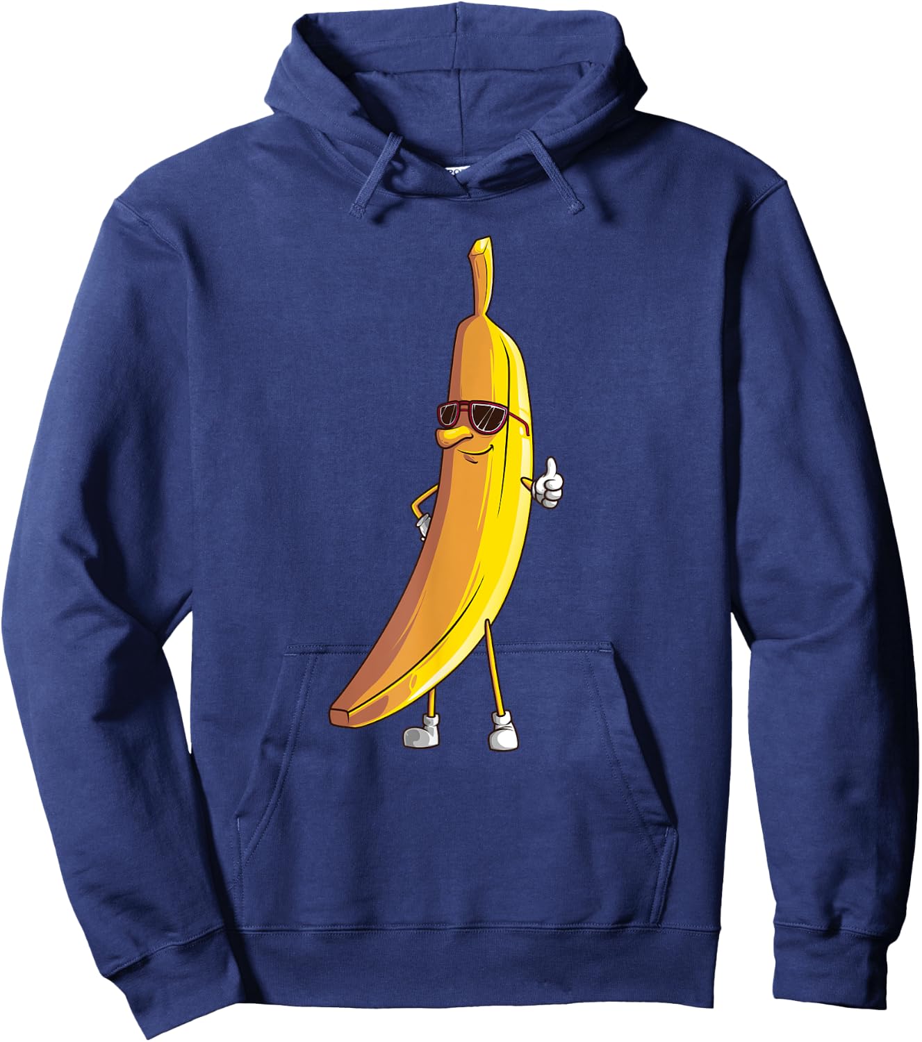 Cool Banana Wearing Sunglasses | Funny Fruit Eyewear Gift Hoodie - Hoodie | Navy
