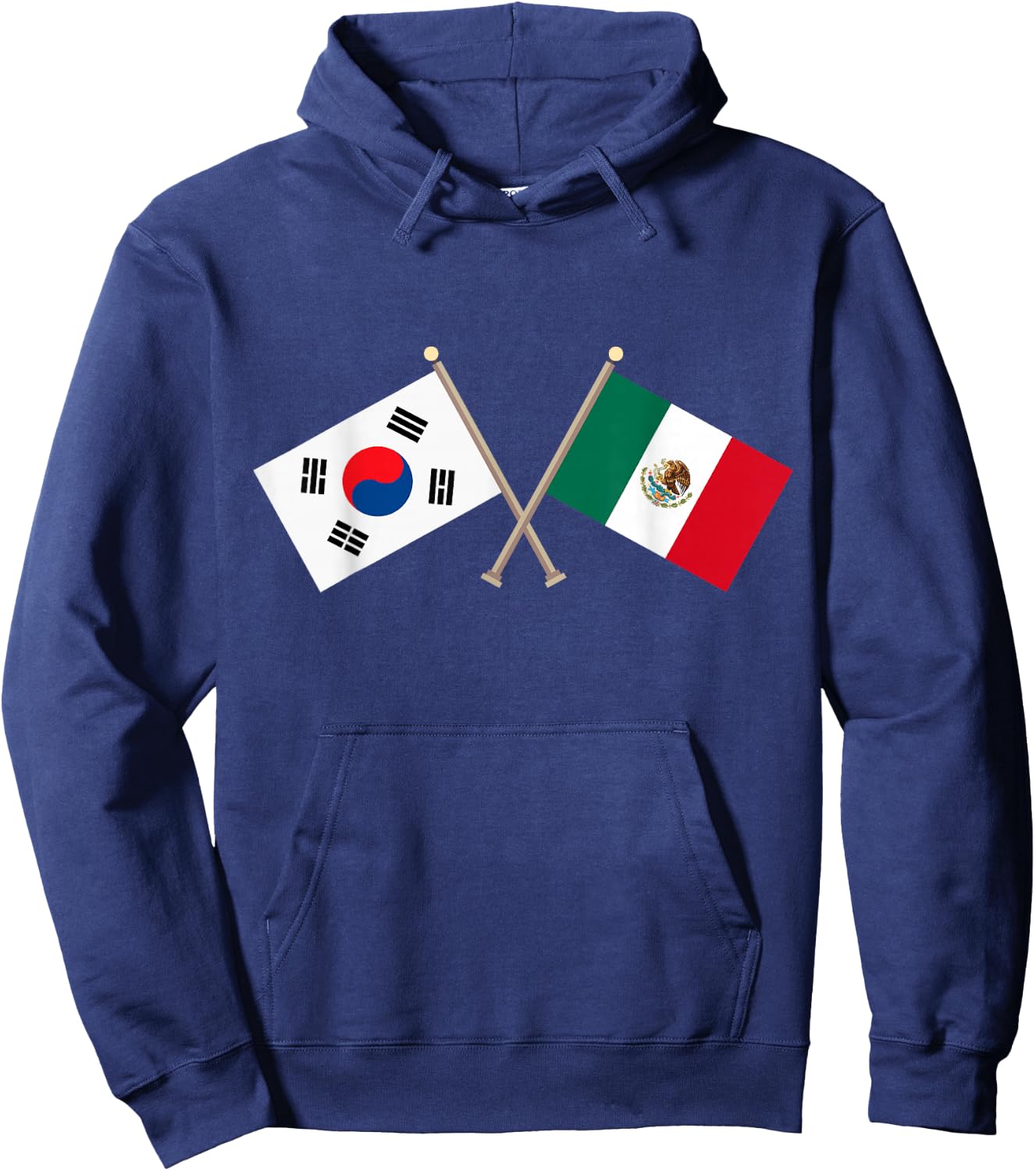 Mexico South Korea Football Soccer Fan Jersey Shirt Hoodie - Hoodie | Navy