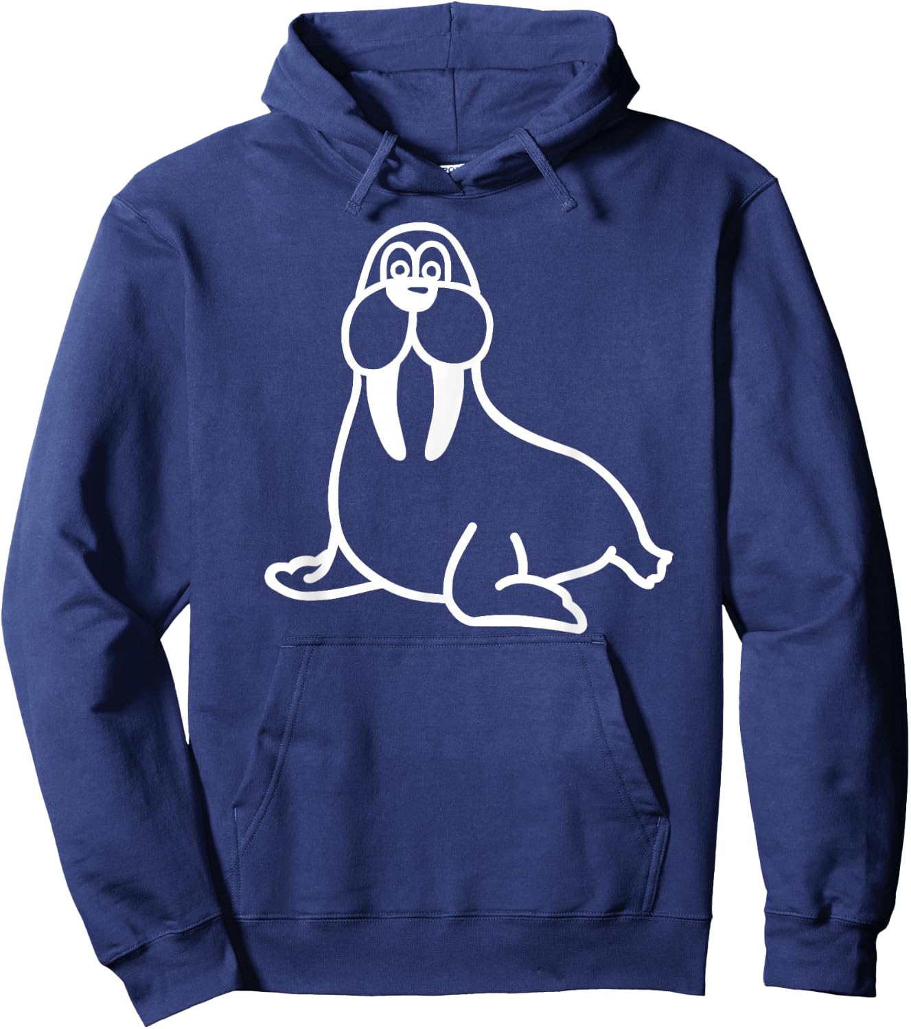 Cute comic walrus Hoodie - Hoodie | Navy