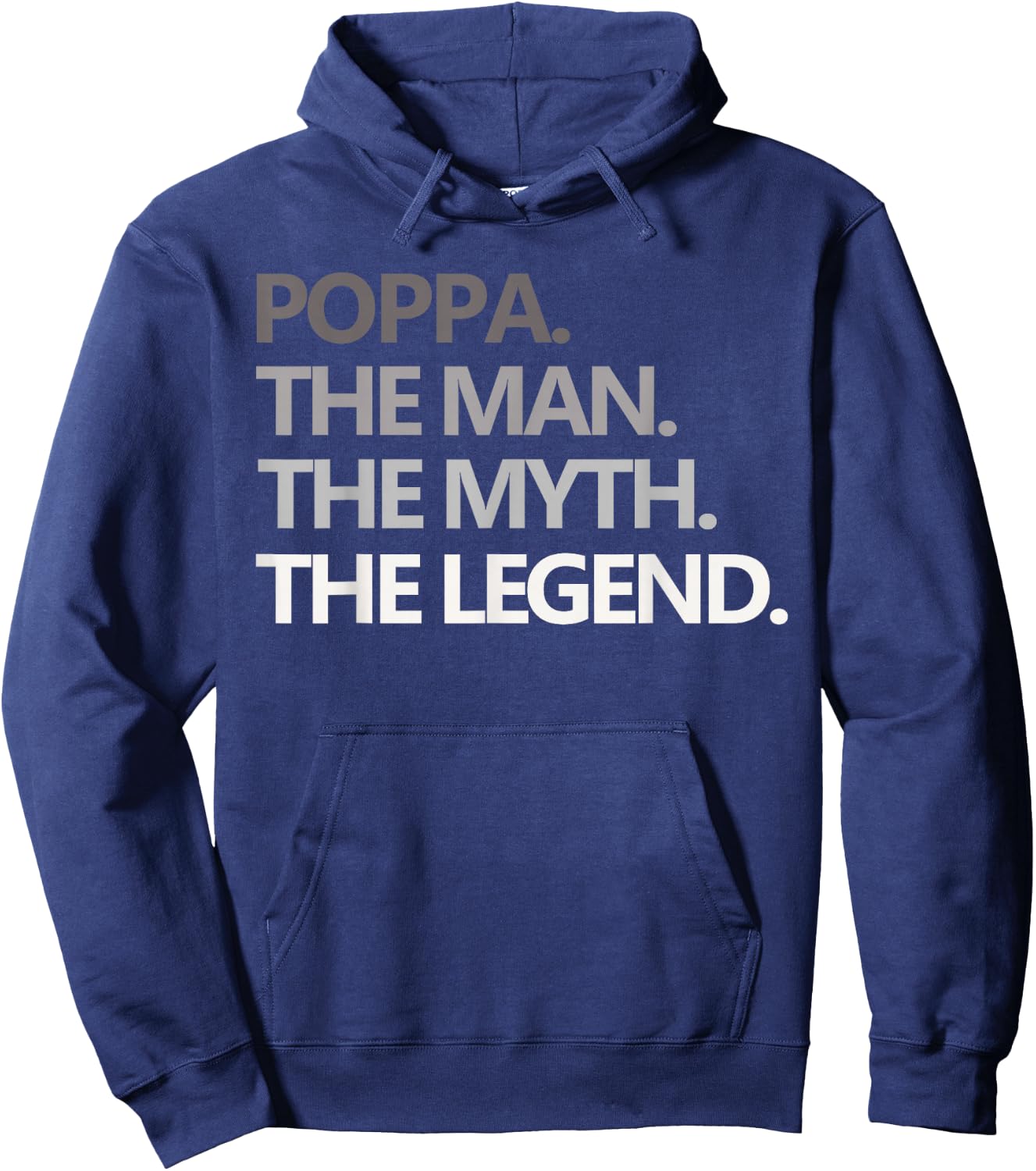 POPPA THE MAN MYTH LEGEND Funny Grandpa T Shirt Father's Day Hoodie - Hoodie | Navy