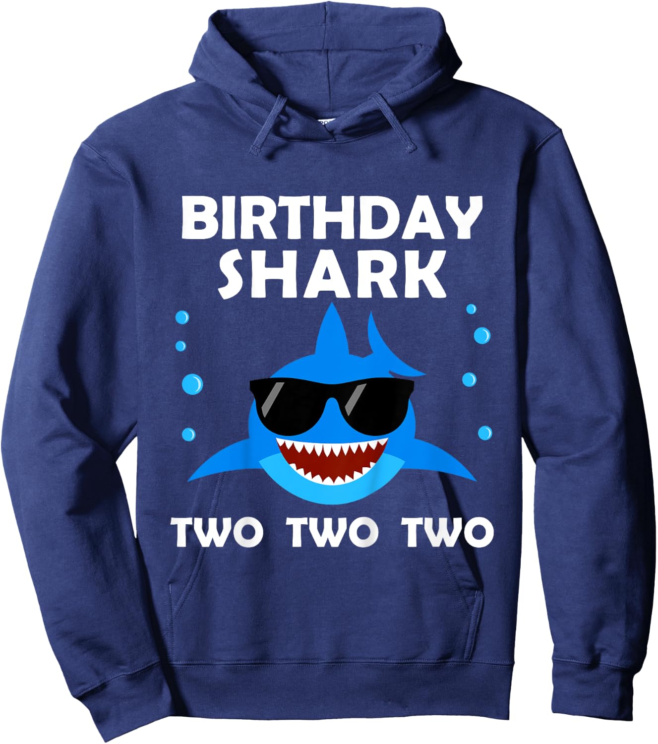 2nd Birthday Boy Shark Two Matching Party Gifts for Kids Hoodie - Hoodie | Navy