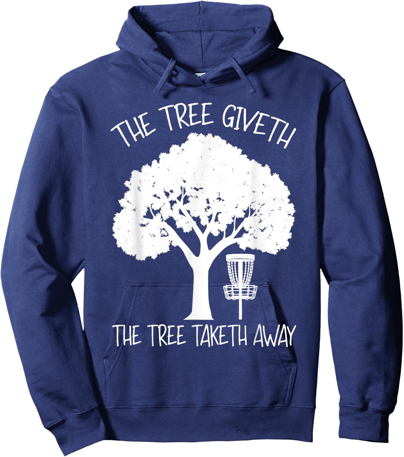 Stupid Tree Funny Disc Golf Frolf Disc Golf Basket Tree Hoodie - Hoodie | Navy