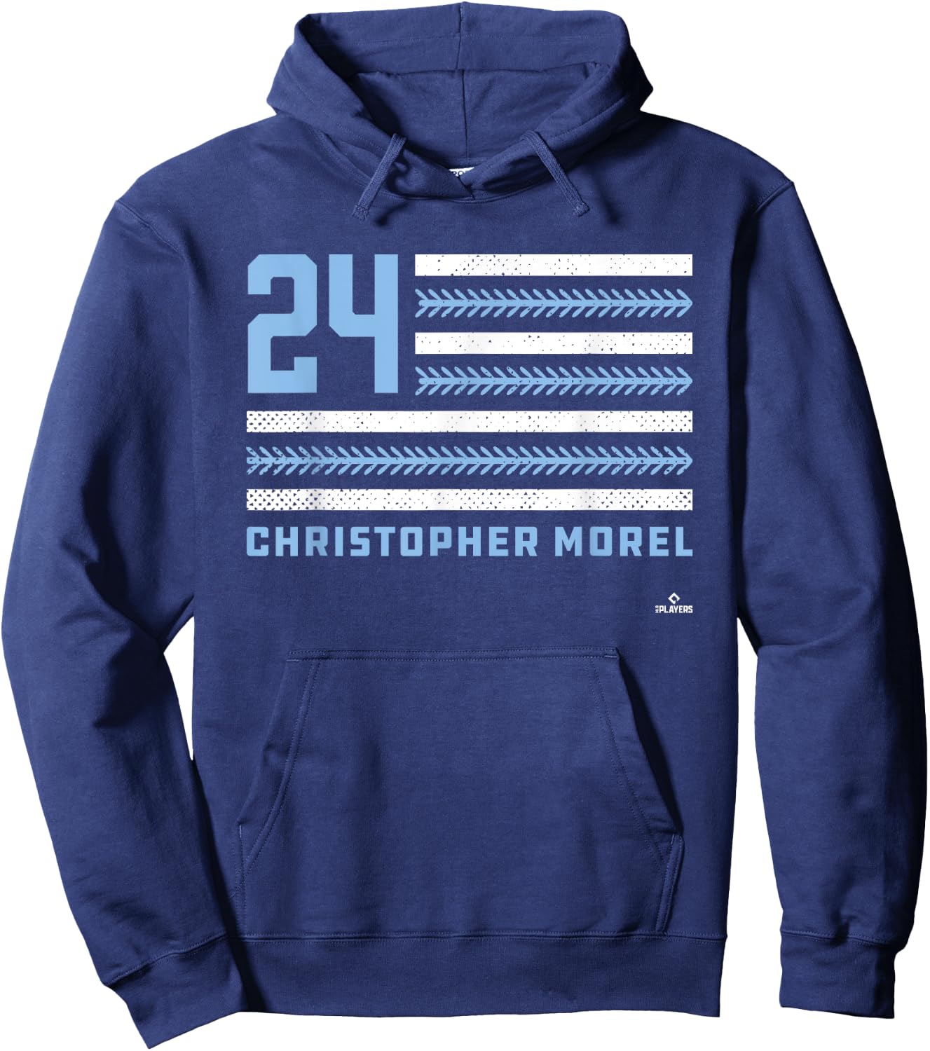 Flag Stripes Christopher Morel Tampa Bay Baseball MLBPA Hoodie - Hoodie | Navy