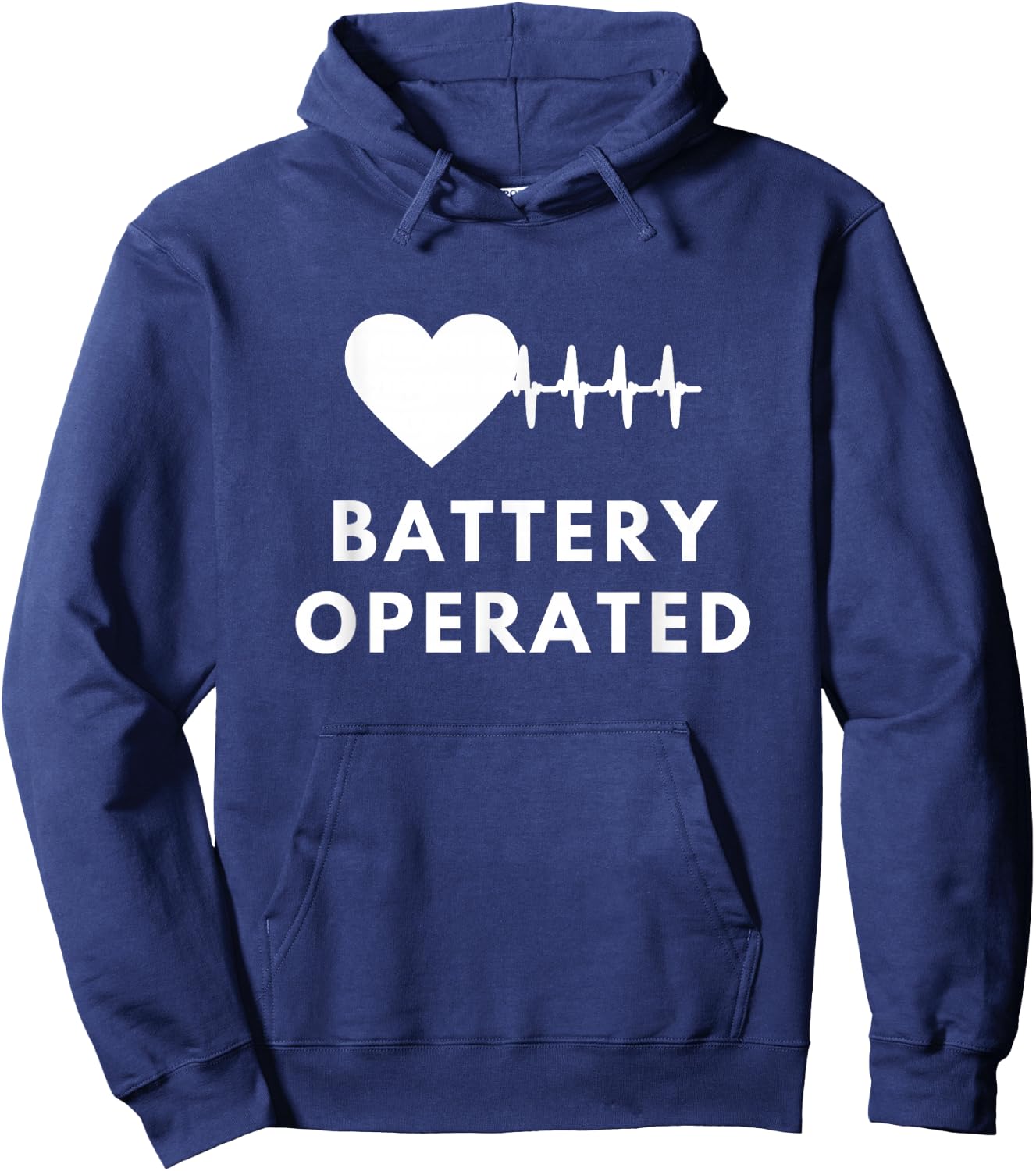 Battery Heart Implantable Cardioverter Defibrillator Hoodie - Hoodie | Navy