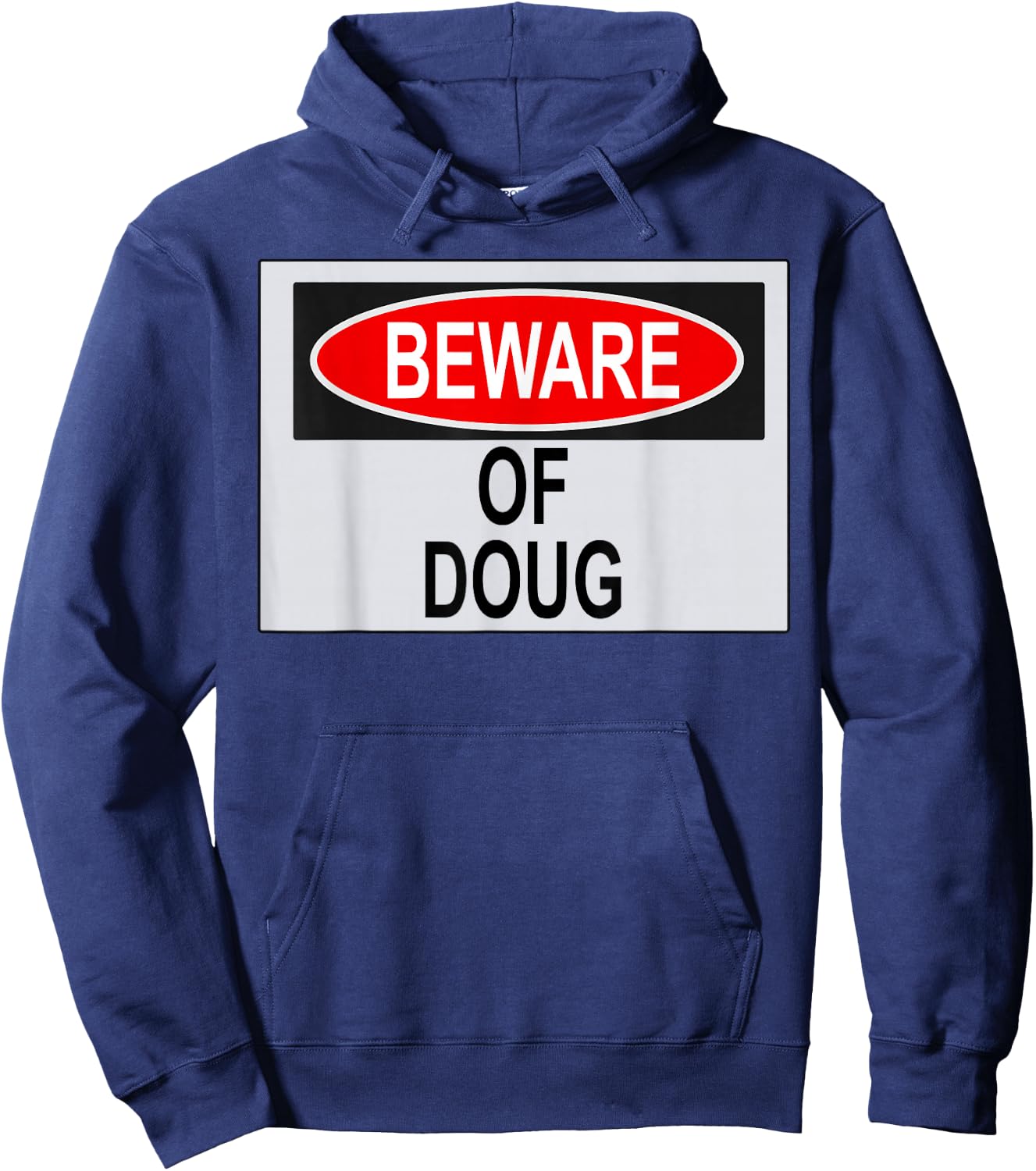 Rochsons -Adults Black Beware of Doug Hoodie - Hoodie | Navy