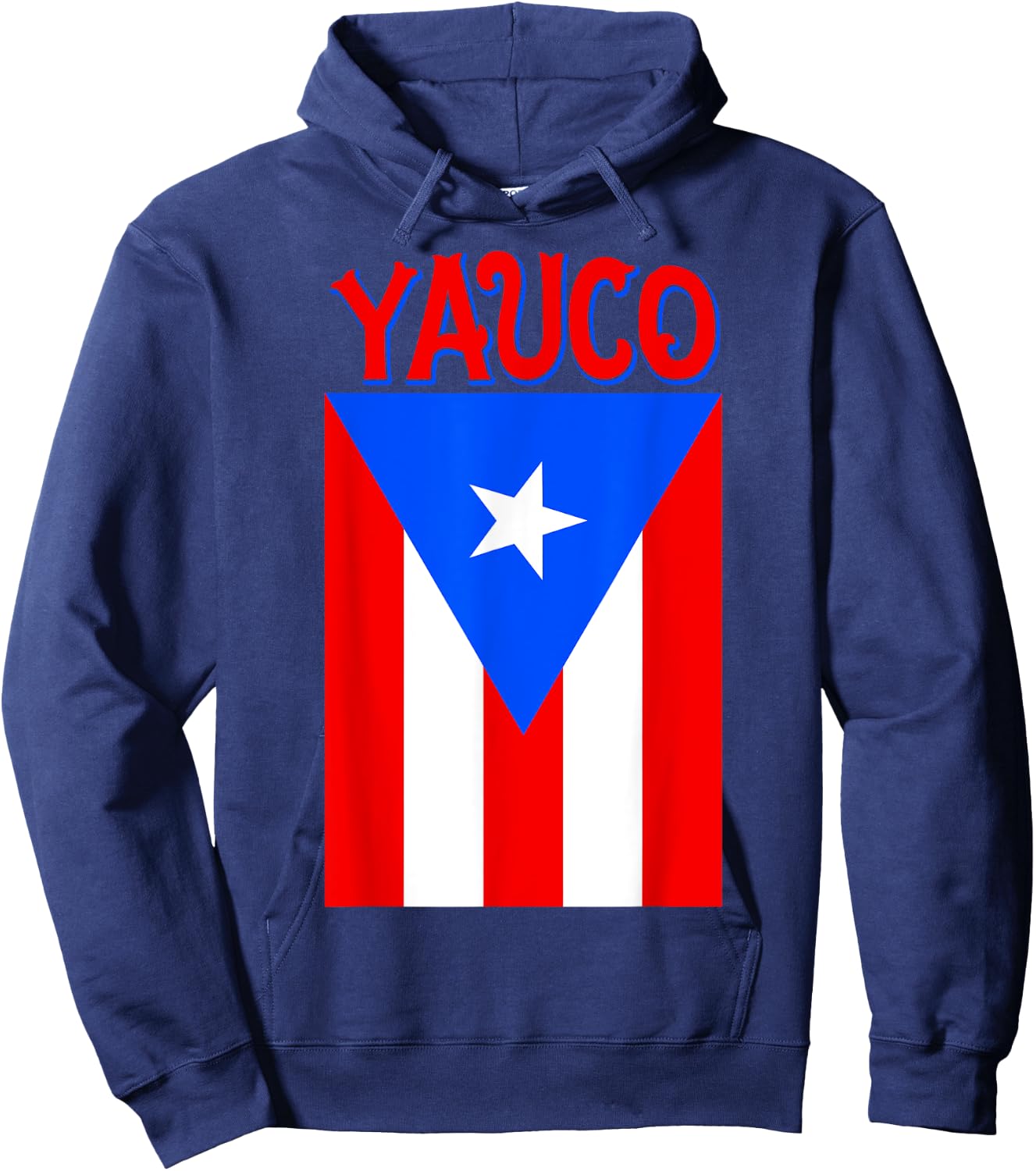 Puerto Rican | Yauco Puerto Rico Camisas Flag Hoodie - Hoodie | Navy