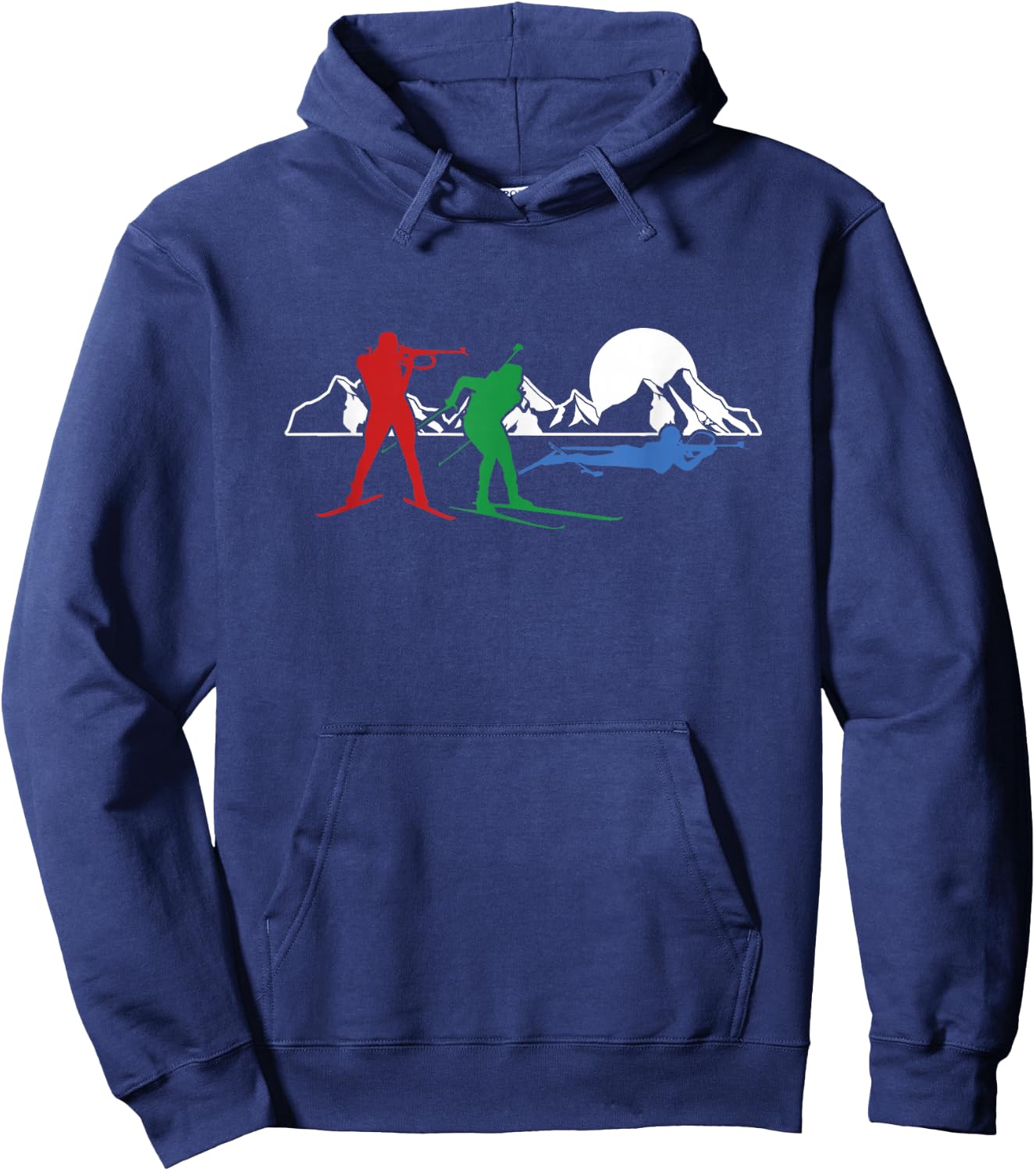 Biathlon Ski Winter Sports Cross Country Skiing Snow Gift Hoodie - Hoodie | Navy
