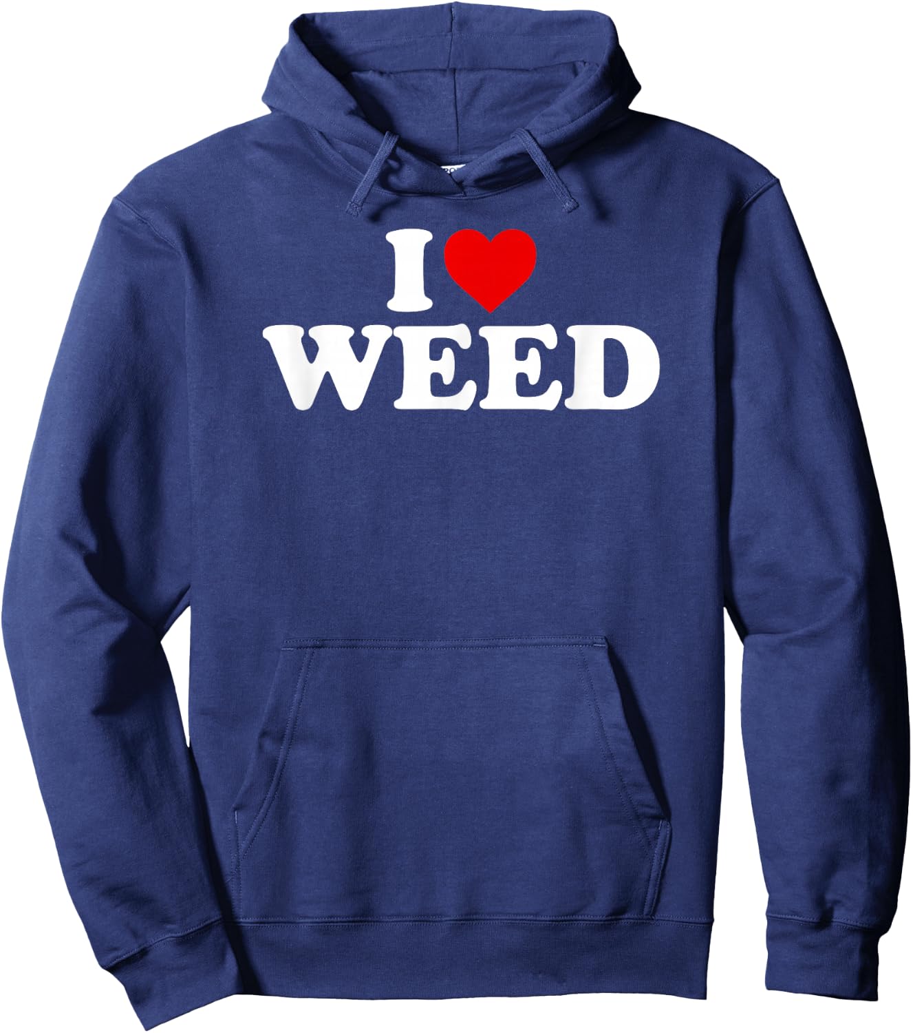 I Love Weed - Heart Hoodie - Hoodie | Navy