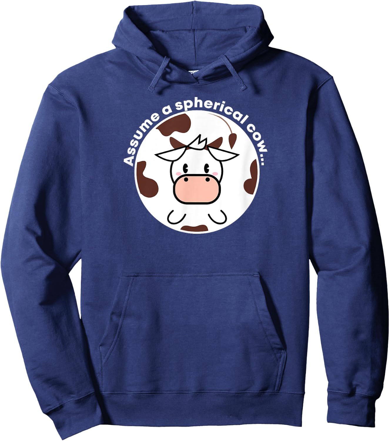 Assume a Spherical Cow Funny Physics Shirt Hoodie - Hoodie | Navy