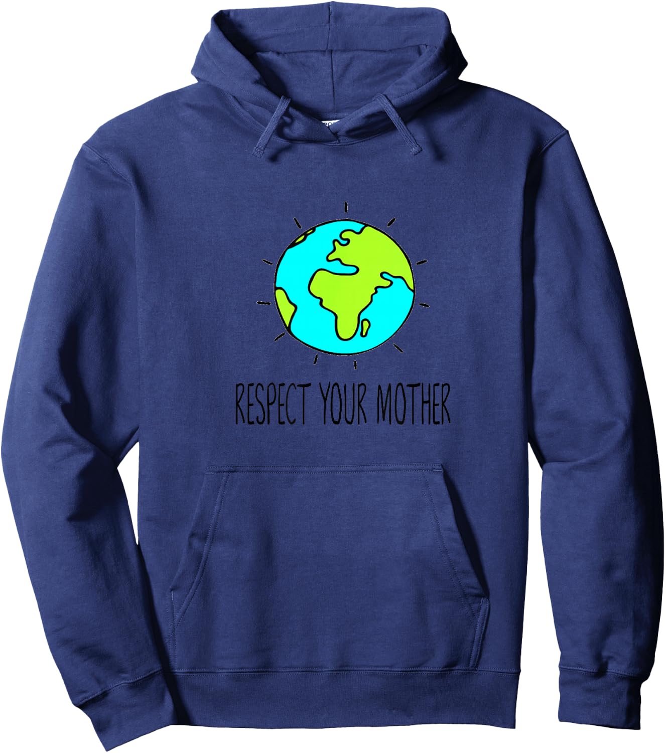 Respect your Mother Kid's , Mother Earth Shirt Hoodie - Hoodie | Navy