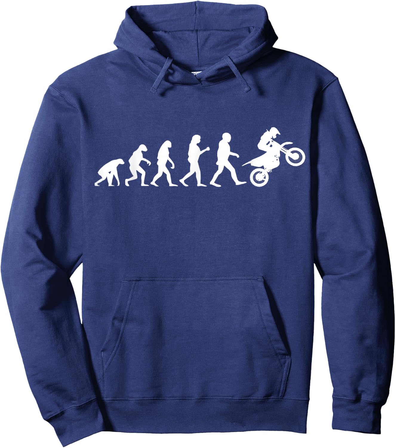 Evolution Biker Motocross MX Motorcycle Dirt Bike Rider Hoodie - Hoodie | Navy