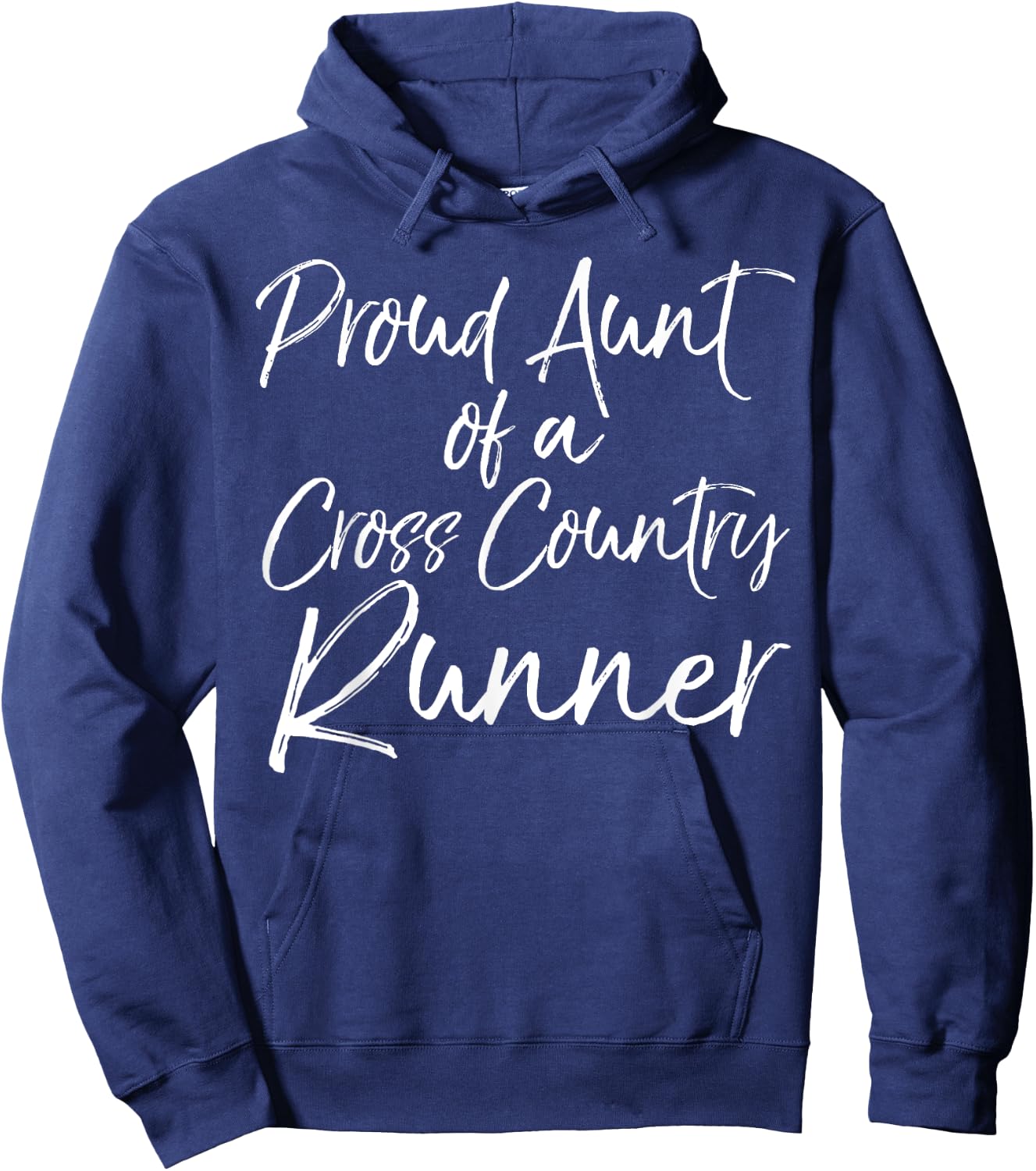 Cross Country Aunt Gift Proud Aunt of a Cross Country Runner Hoodie - Hoodie | Navy